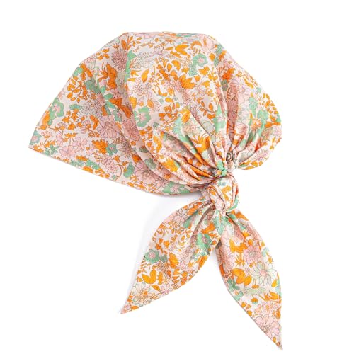 Girls Pre-tied Hair Bandana Scarf - Kids Age 3-8 Y- Vintage Floral