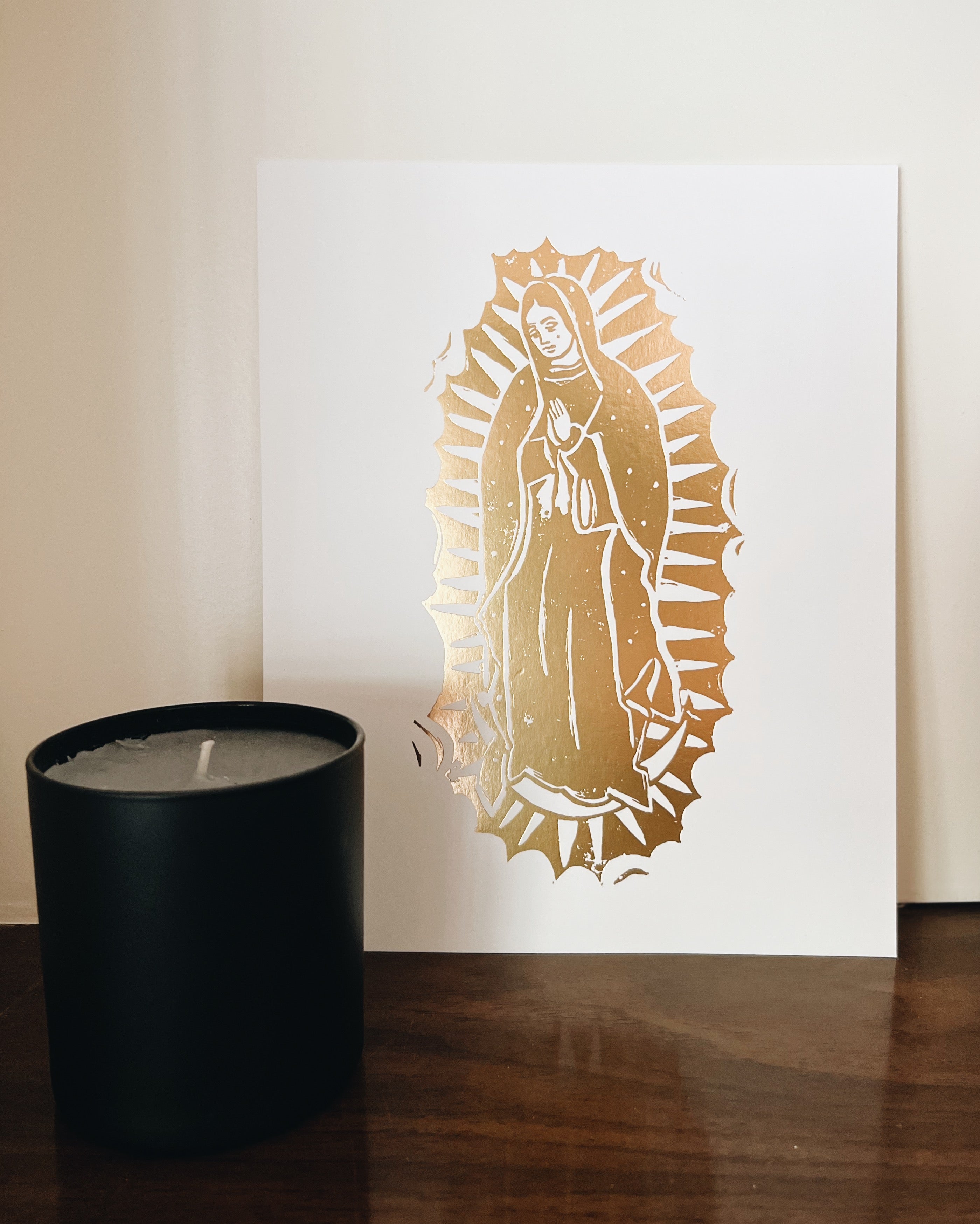 Our Lady Of Guadalupe 8x10 Gold Leaf Print