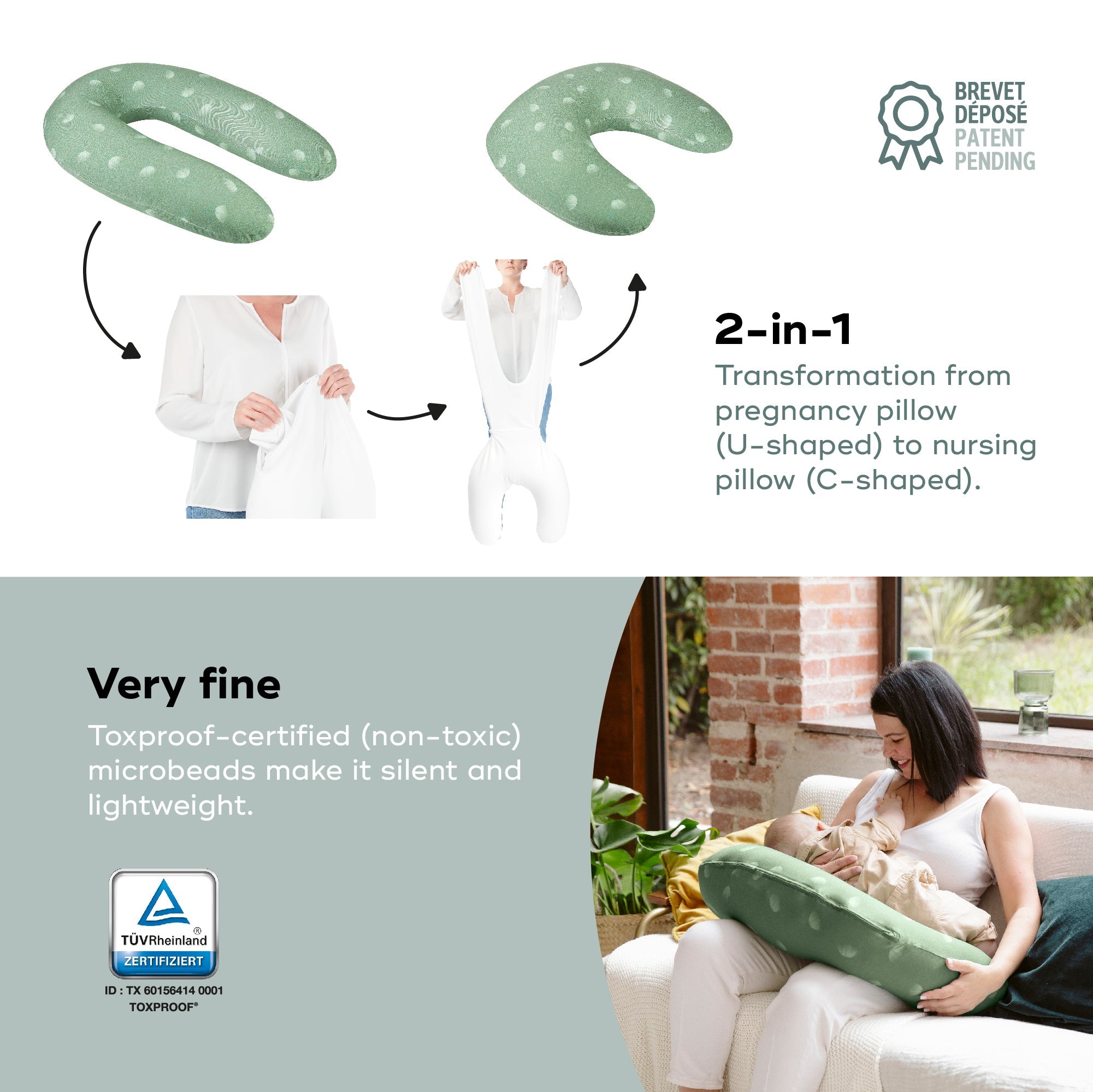 B.love 2-in-1 Pregnancy & Infant Feeding Pillow