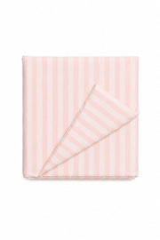 Pink White Stripe Crib Quilted Blanket