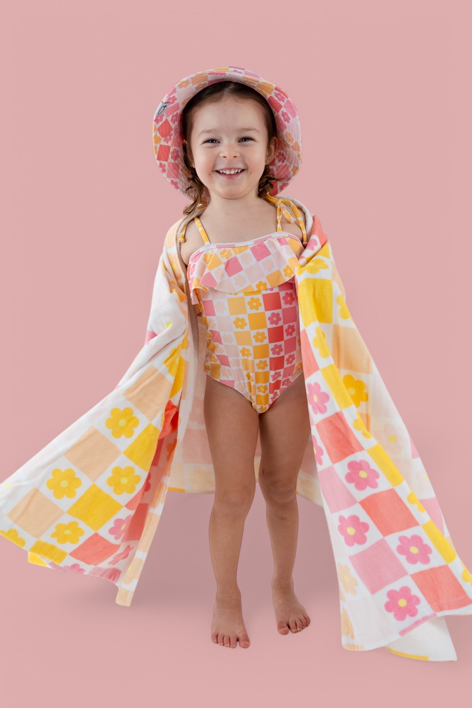 Summer Sunset Checkers Dream One Piece Swim Suit