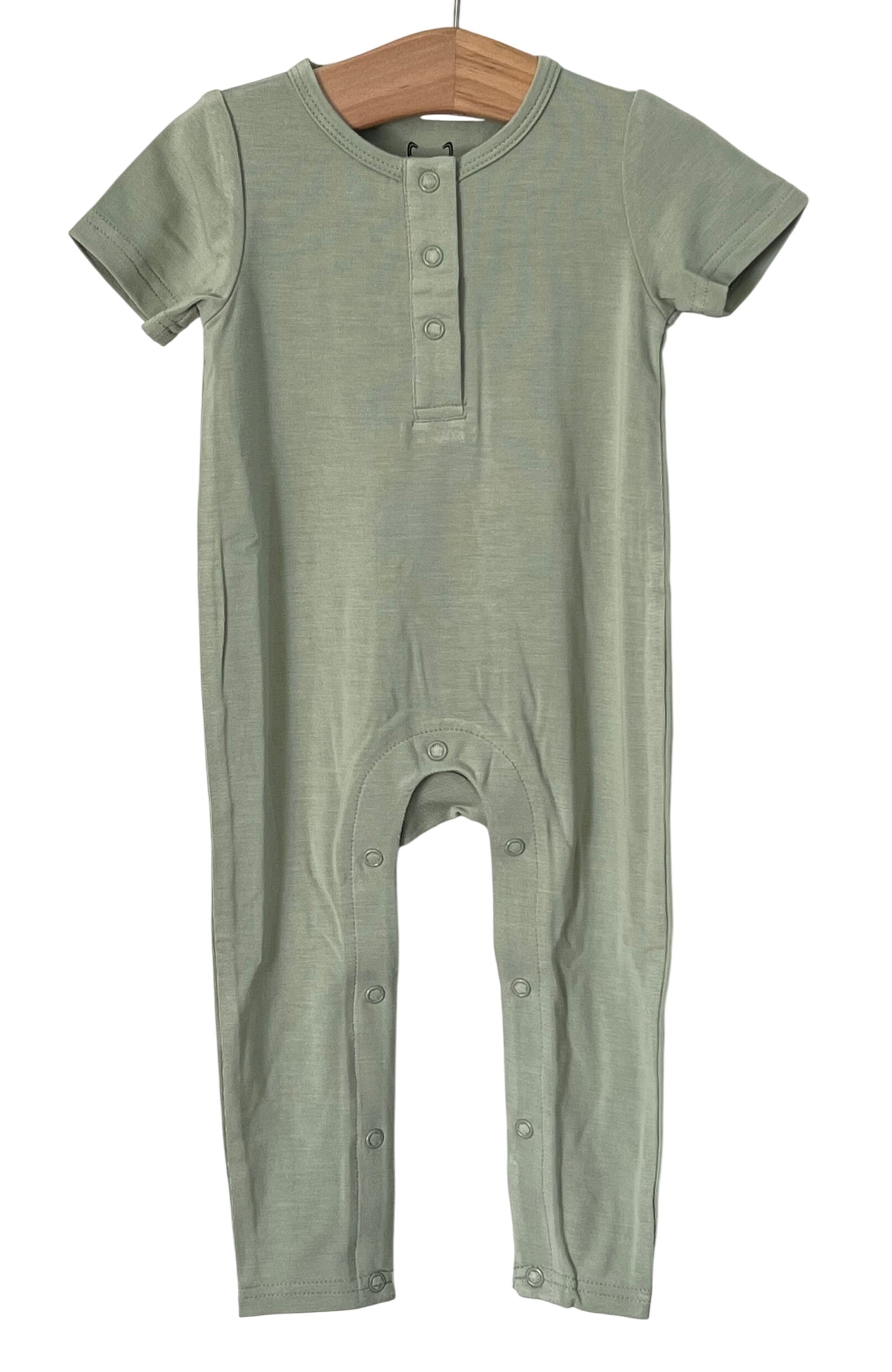 Sage Bamboo One Piece Snap Romper
