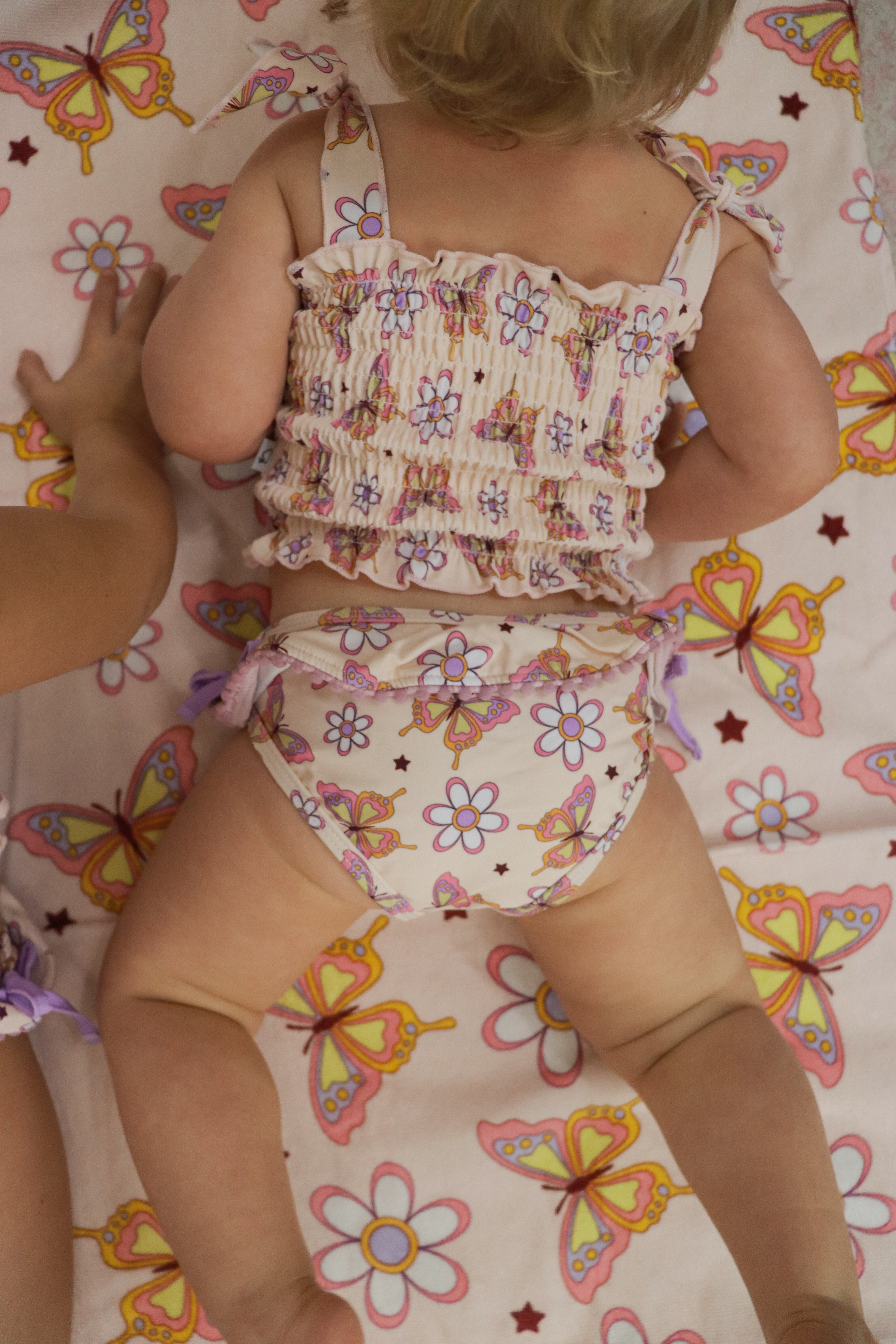 Blossomin’ Butterfly Dream Smocked Tankini Two Piece Swim Suit