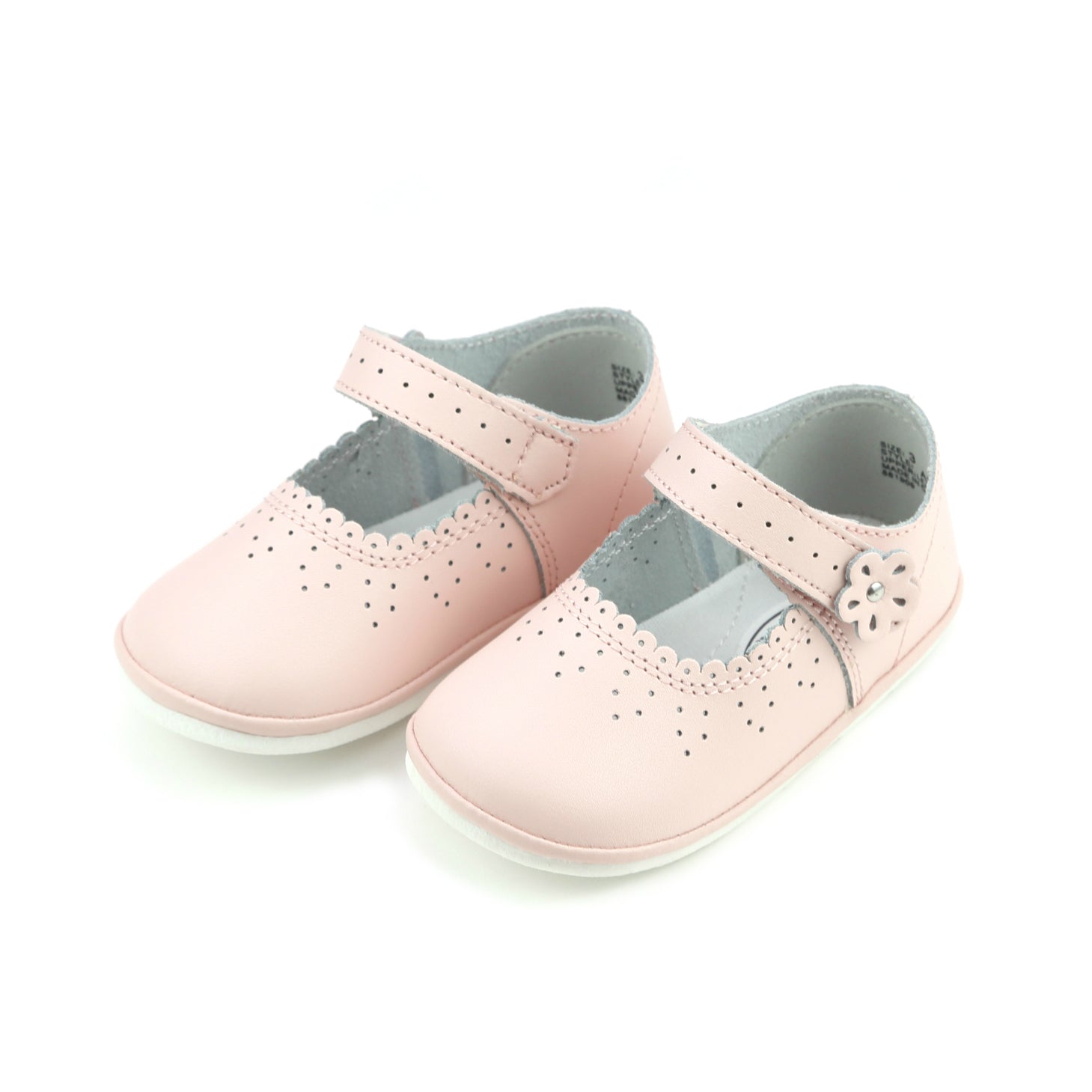 Mia Scalloped Leather Mary Jane (baby)
