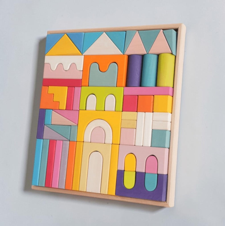 62 Pcs Stained Large Castle Building Blocks Set