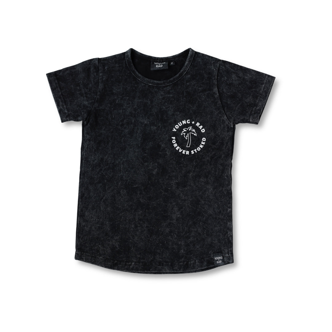 Forever Stoked Black Tee