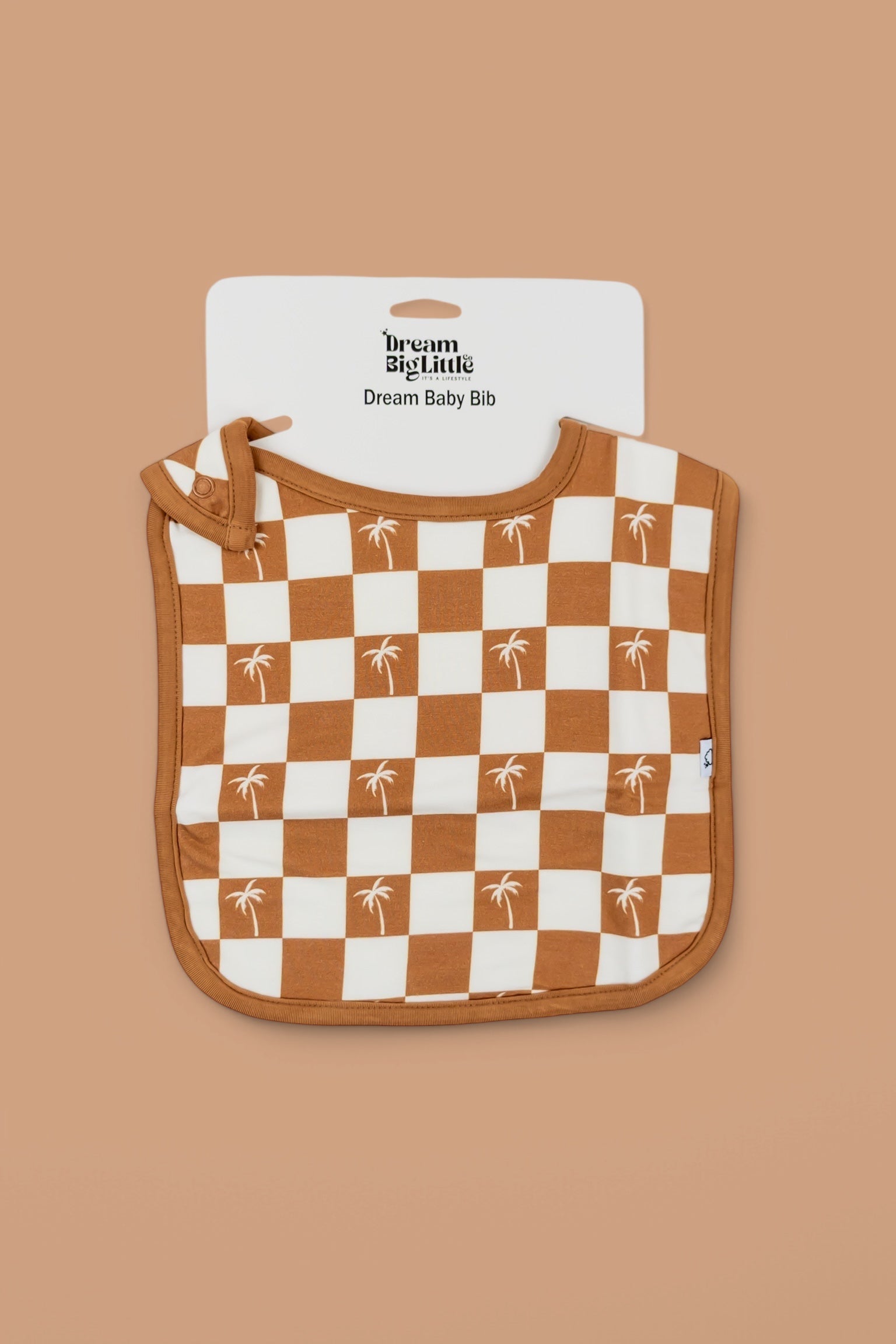 Exclusive Sandy Beach Checkers Dream Baby Bib