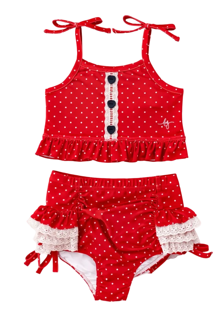 *preorder* High Waisted Bikini - Liberty Dot