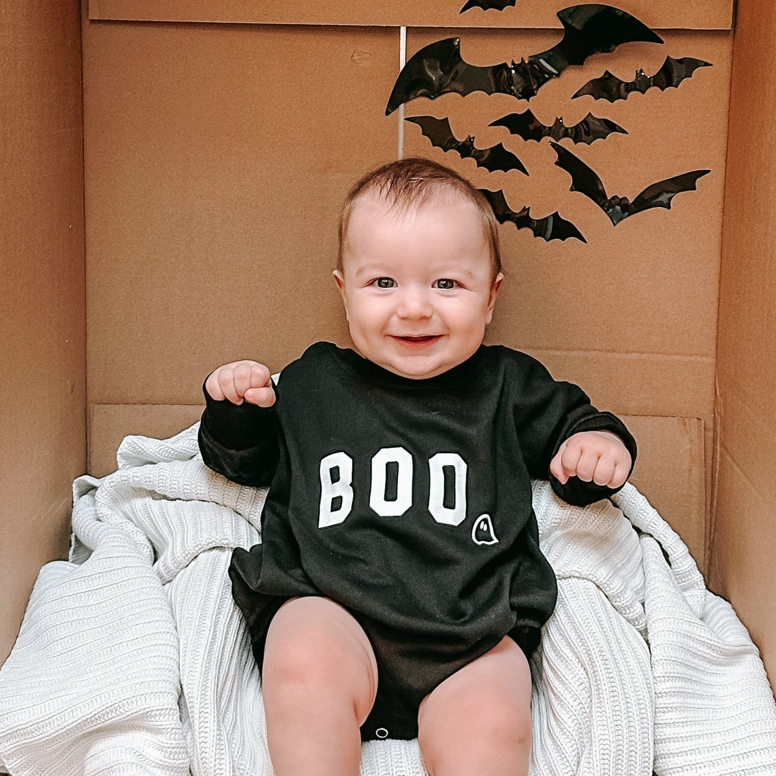 Boo Ghost Sweatshirt Romper
