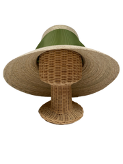 Wildflower Sun Hat - Olive Green Wide & Short Grosgrain Ribbon