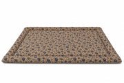 Blue Brown Rose Padded Baby Play Mat