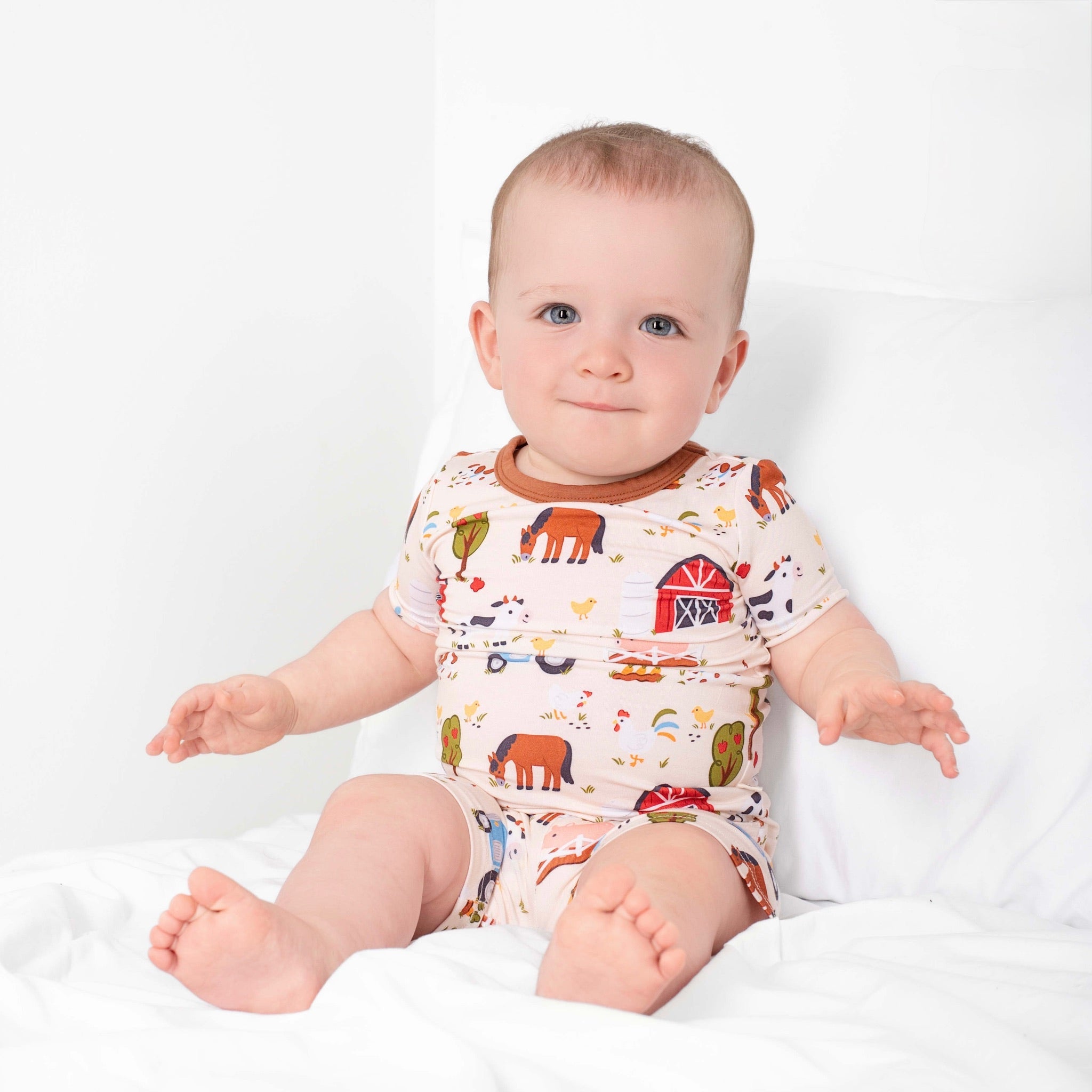 Tiny Farmers Short Sleeve & Shorts Set