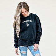 Womens 'spooky Mama' Comfort Colors Crewneck Sweatshirt