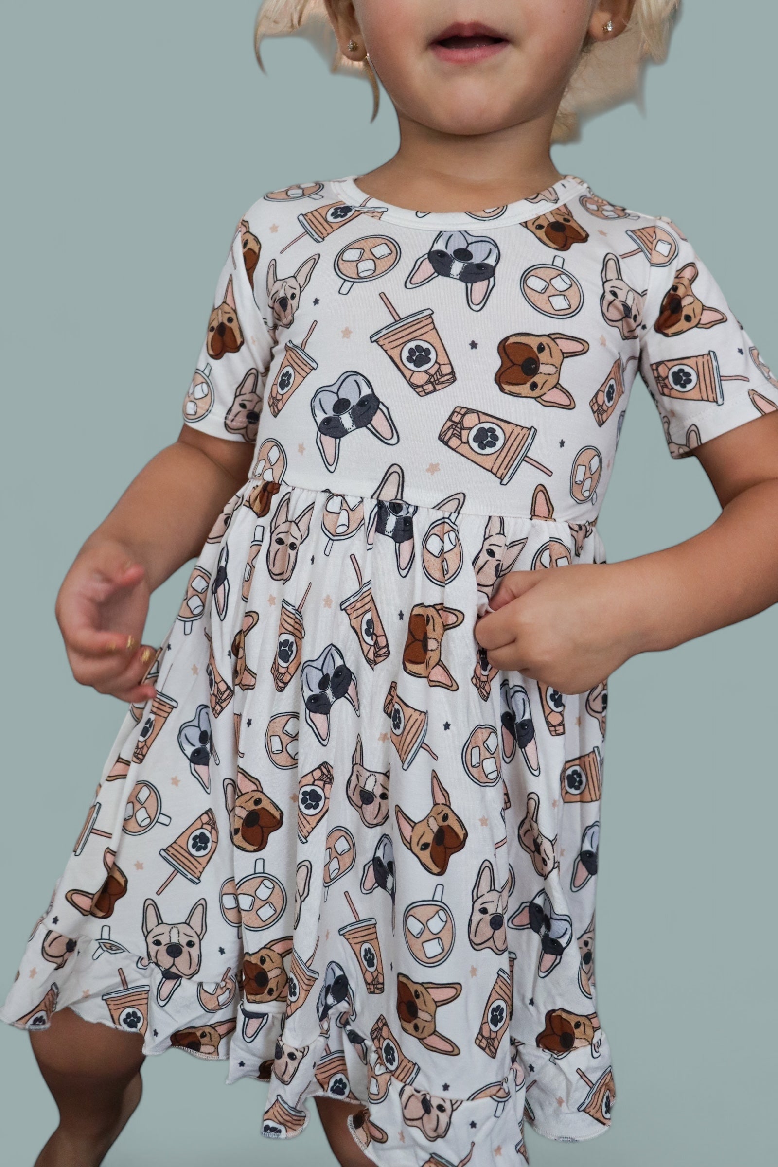 Exclusive Pup Cups Dream Ruffle Dress