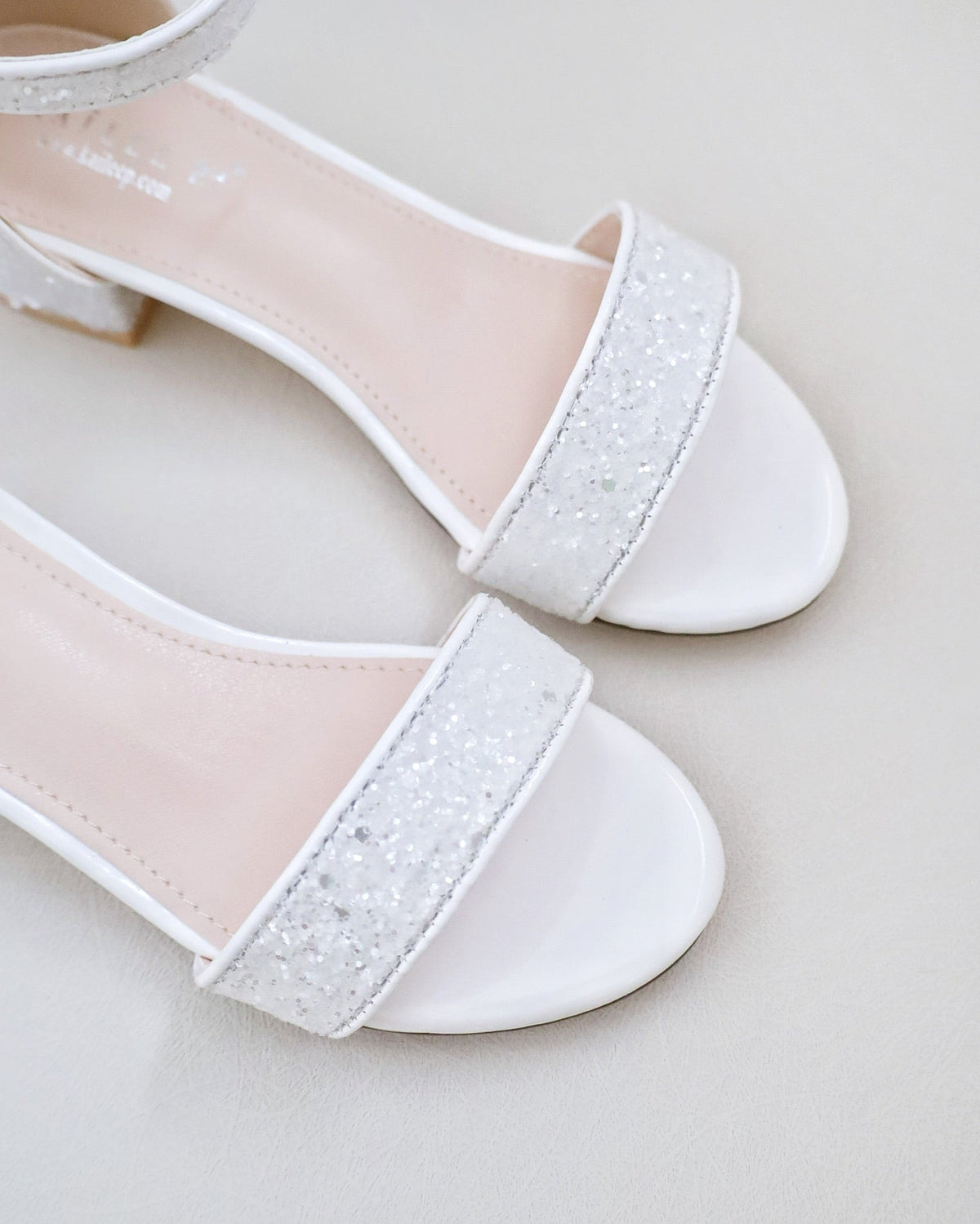 Rock Glitter Low Block Heel Girls Sandals