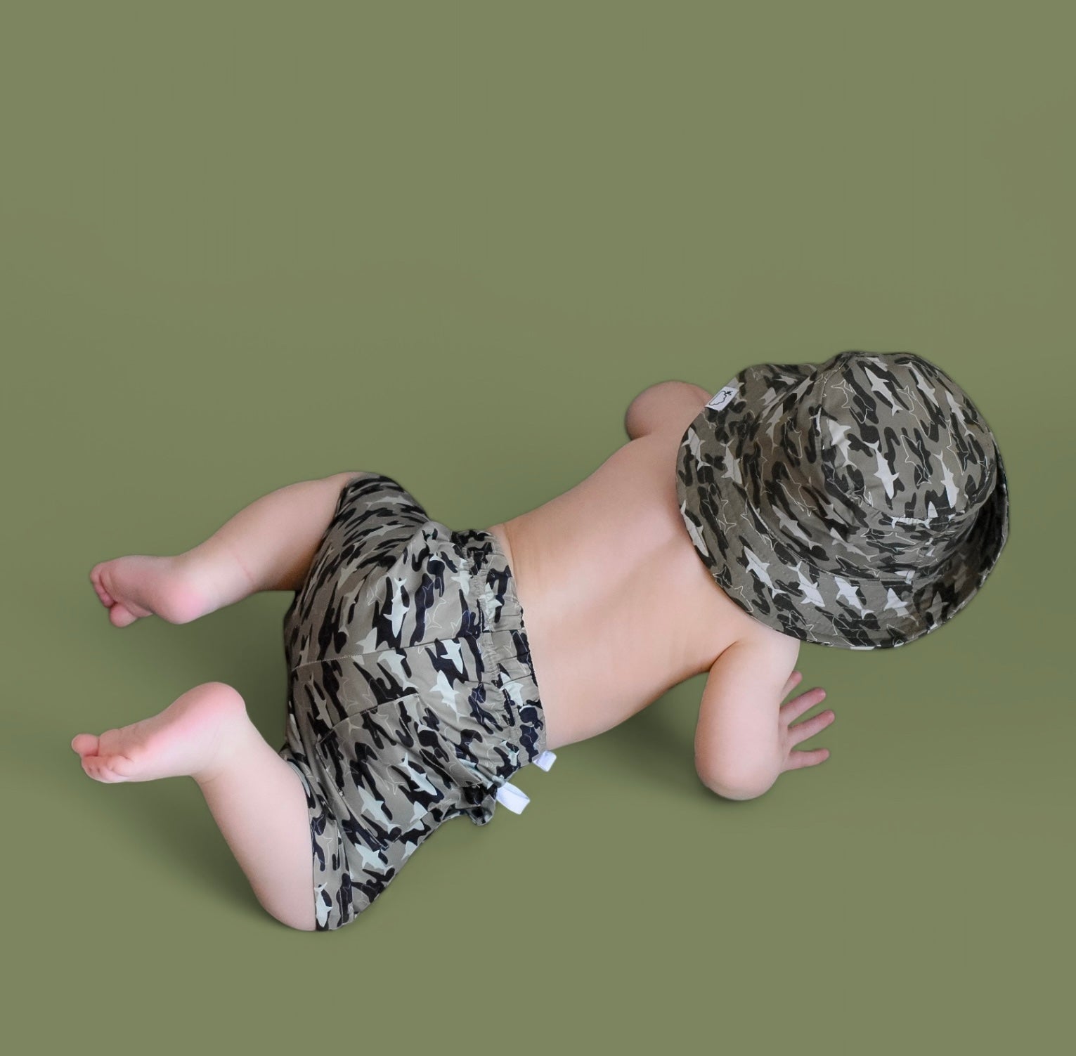 Camo Shark Boy's Dream Swim Trunks