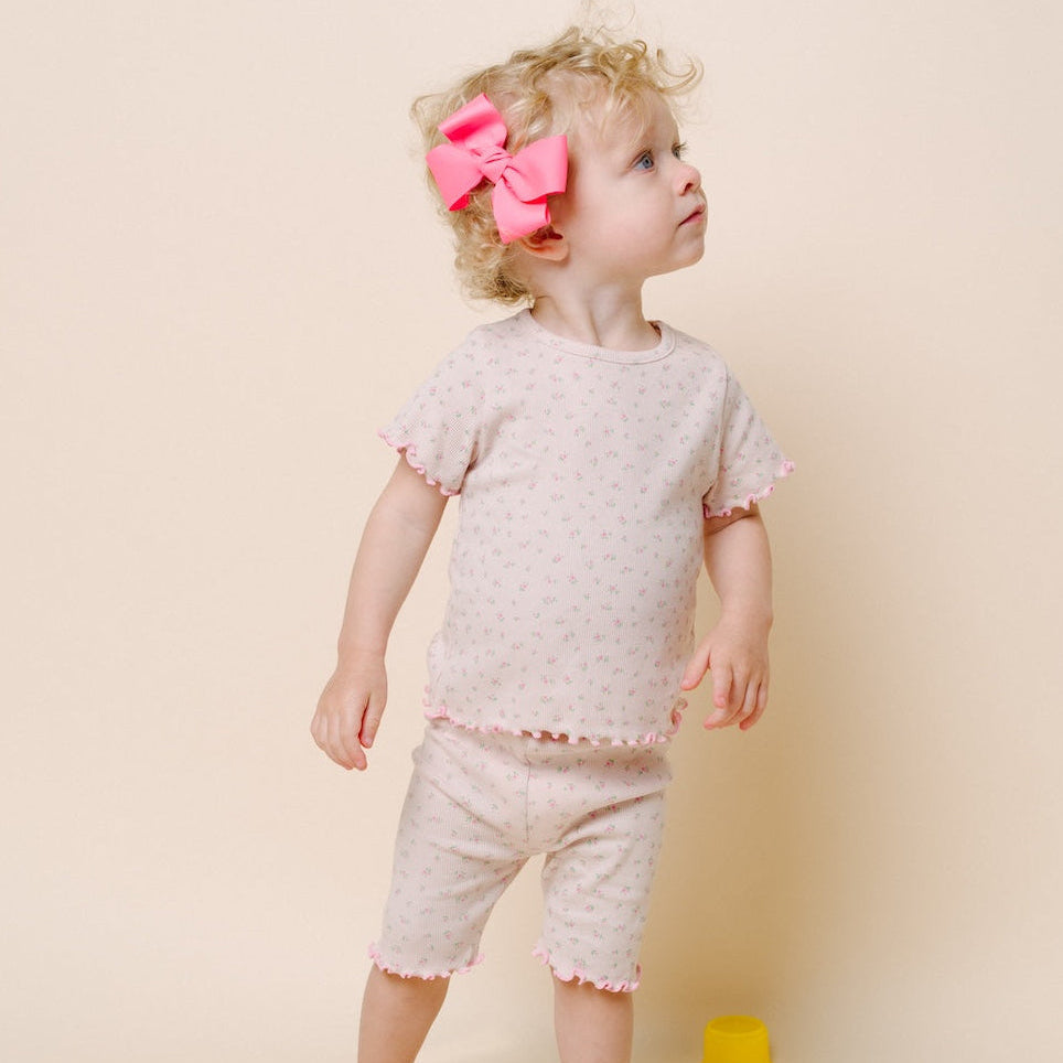 Berry Cotton Pj Set - Pink Floral