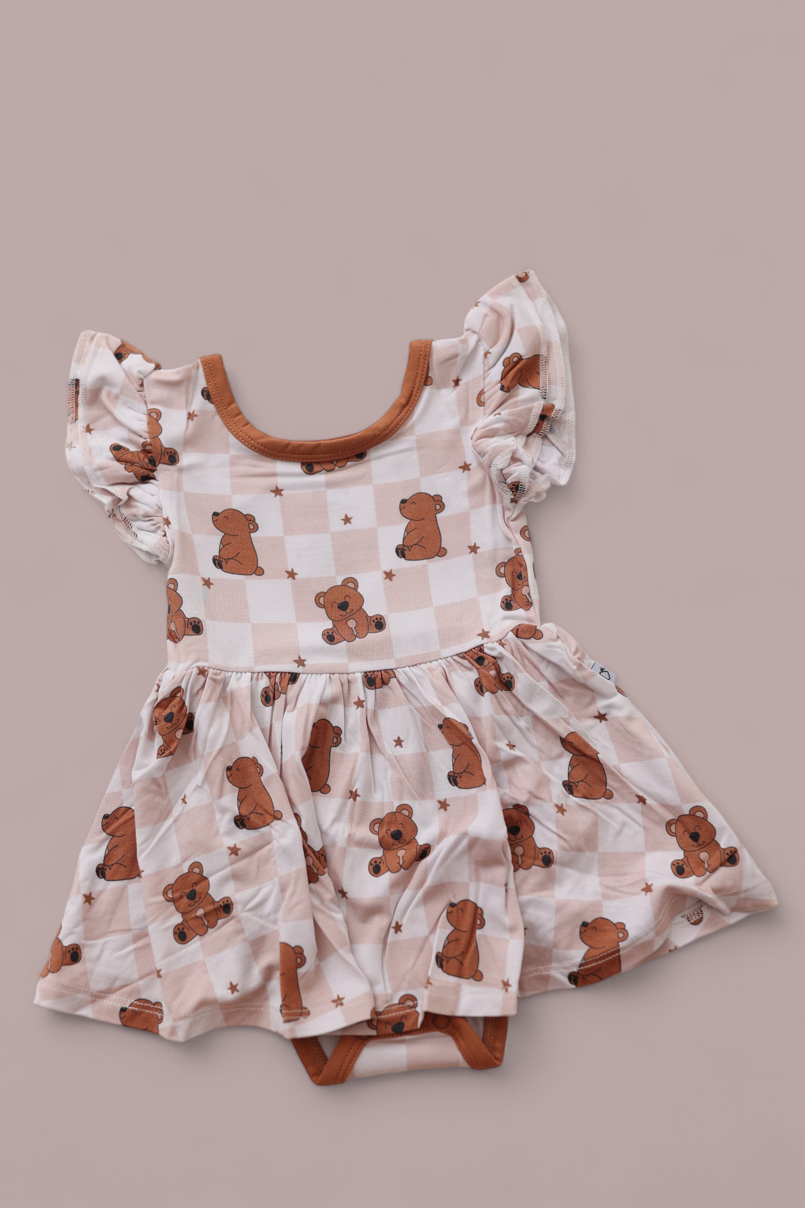 Cozy Bear Dream Cap Sleeve Bodysuit Dress