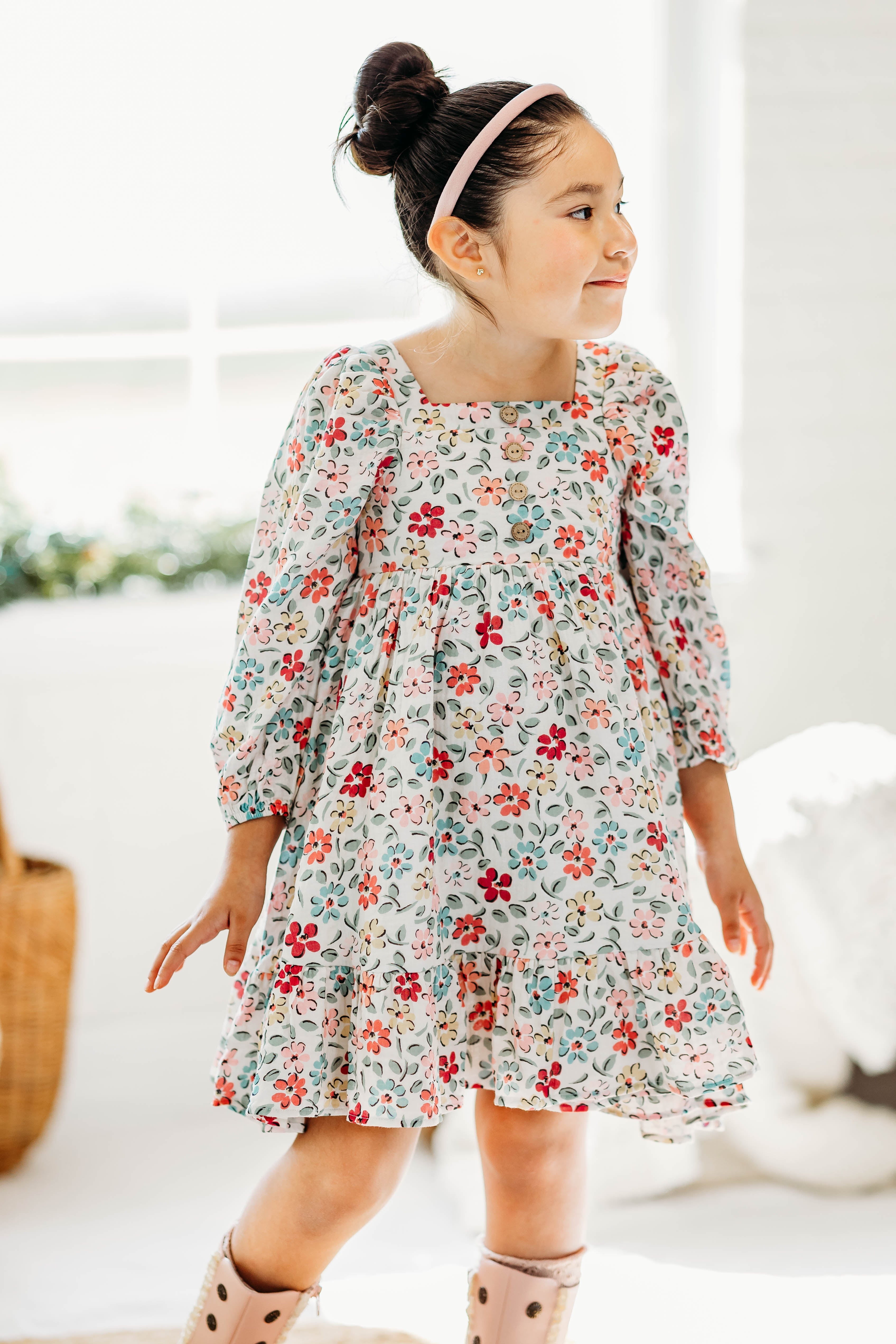 Puff Sleeve Gauze Dress - Acorn Adventure