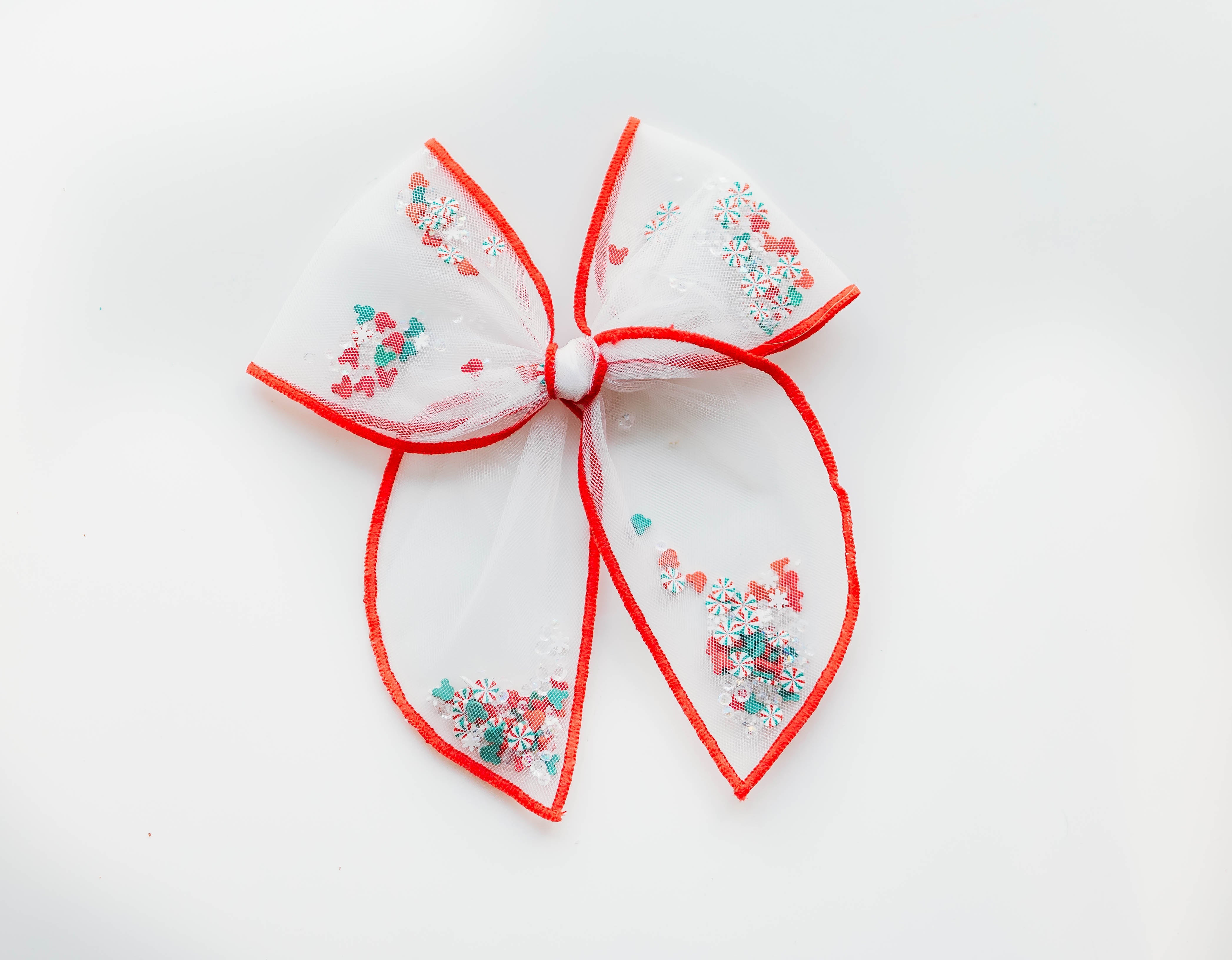 Mesh Shaker Bow - Peppermint Twist