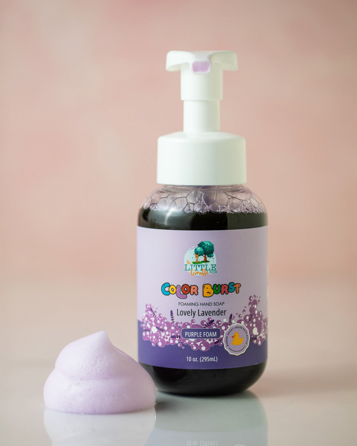Non-toxic Colorful Foaming Hand Soap. Purple Foam Lavender Scented