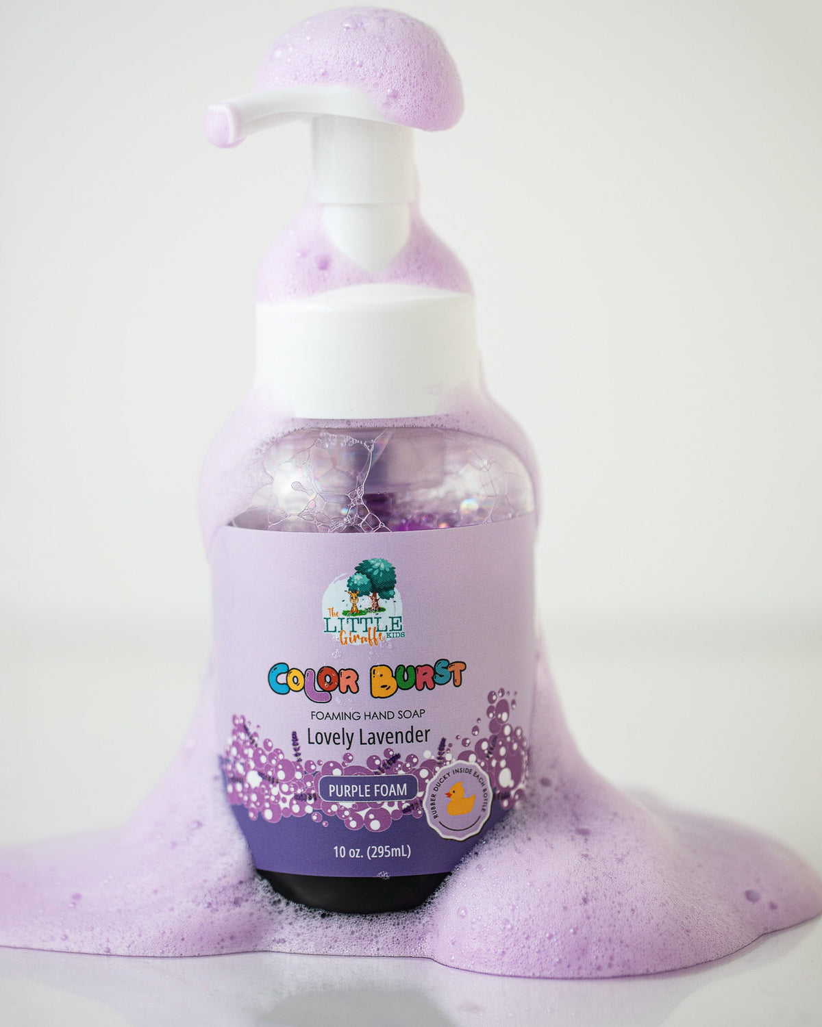 Non-toxic Colorful Foaming Hand Soap. Purple Foam Lavender Scented