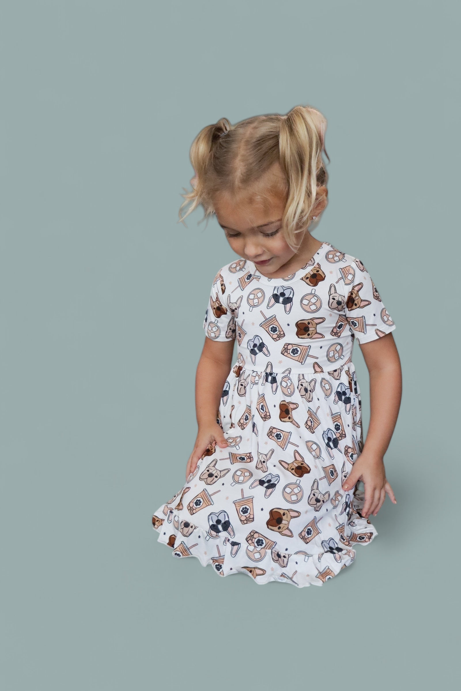 Exclusive Pup Cups Dream Ruffle Dress