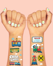 Train 🚂 Tats - 48 Foil Temporary Tattoos
