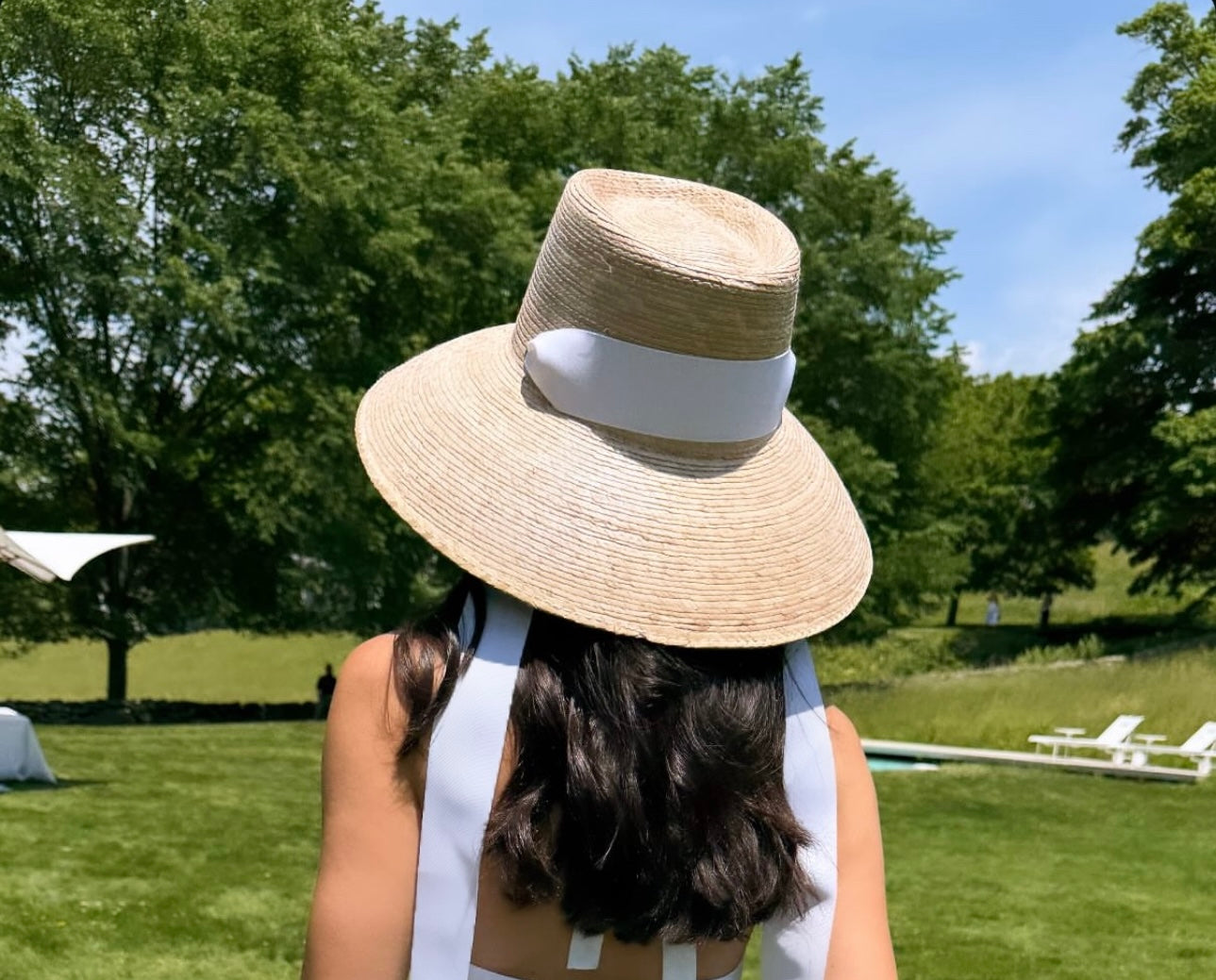 Wildflower Sun Hat - Coral Wide & Short Grosgrain Ribbon