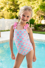 Serene Seashell Ruffle Strap One Piece