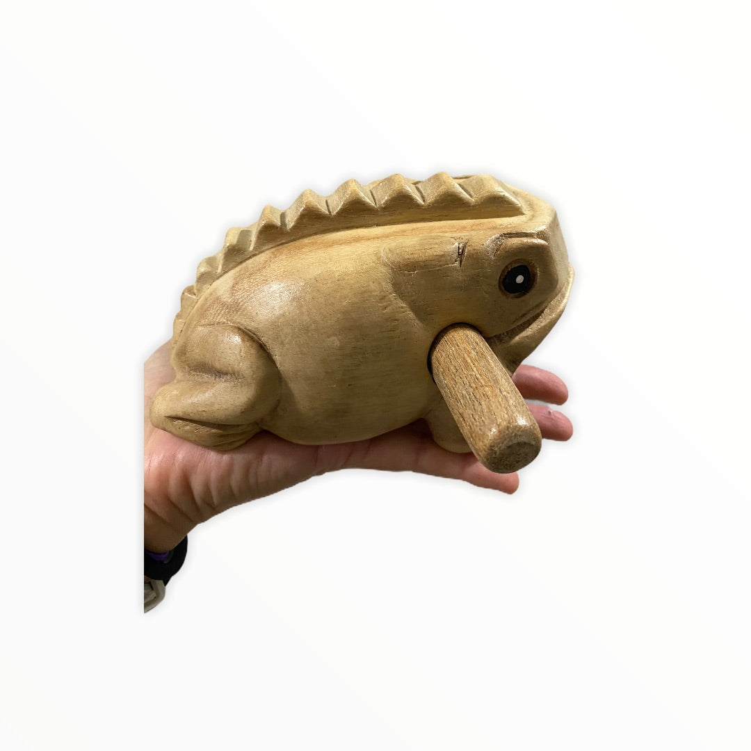 Natural Wooden Frog