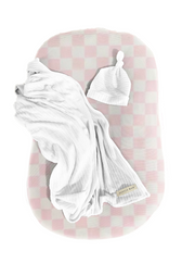 Sugar Checkered Baby Lounger Cover