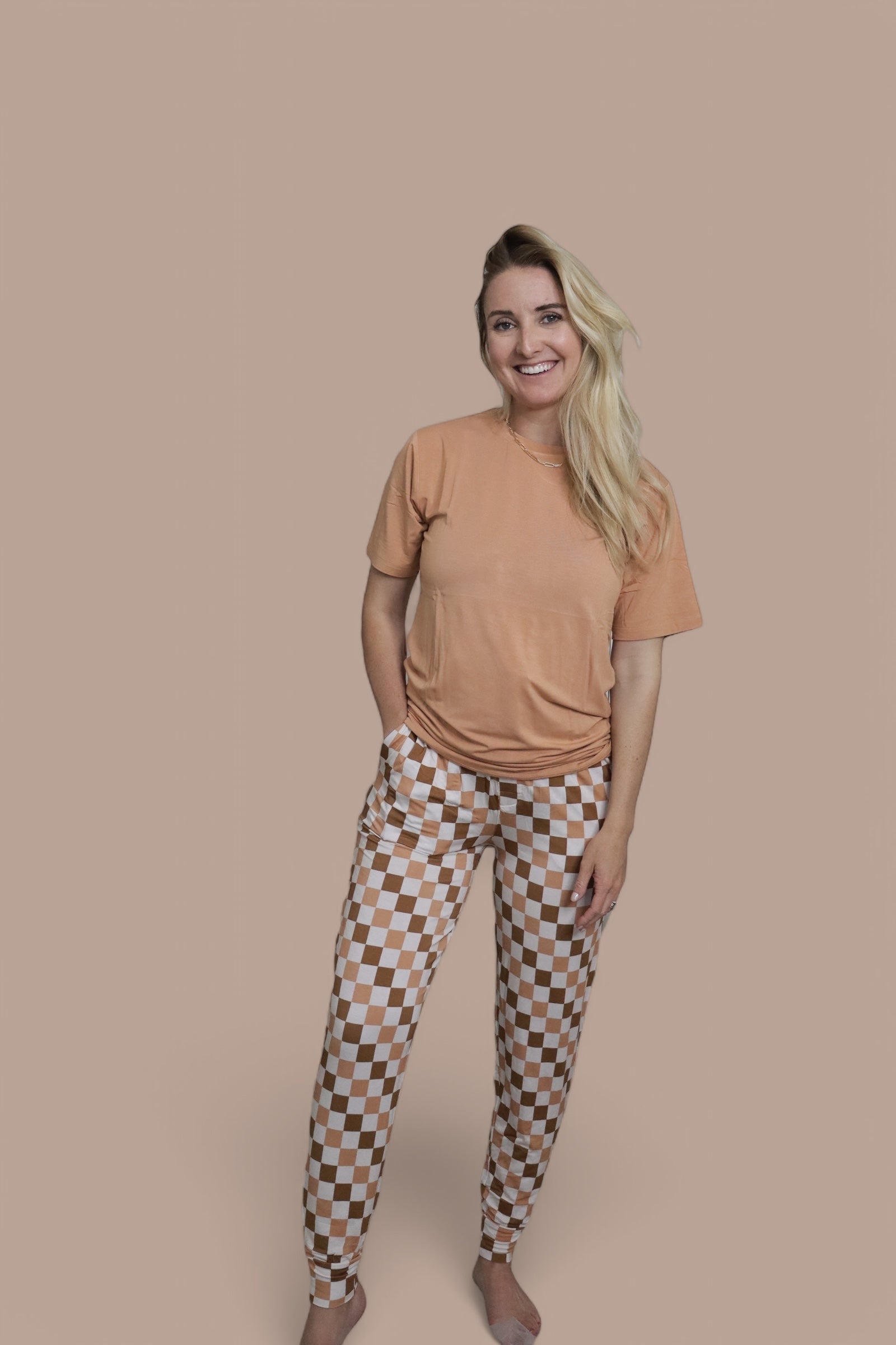 Chestnut Checkers Men's Dream Jogger Set