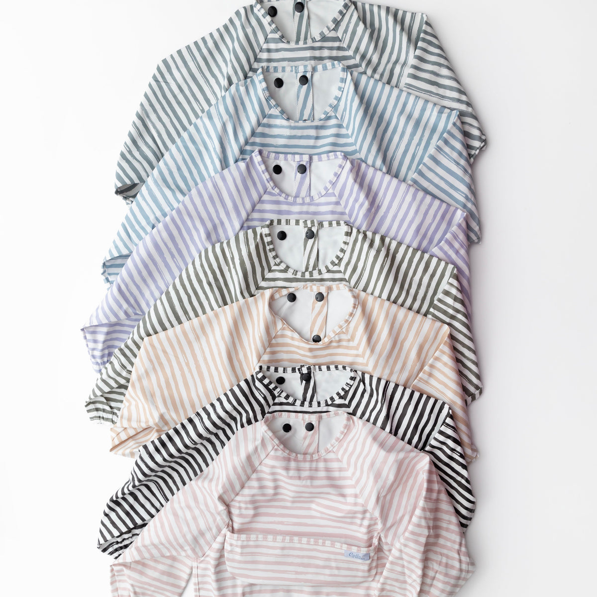 The Grayson Long Sleeve Bib - Brush Stripes