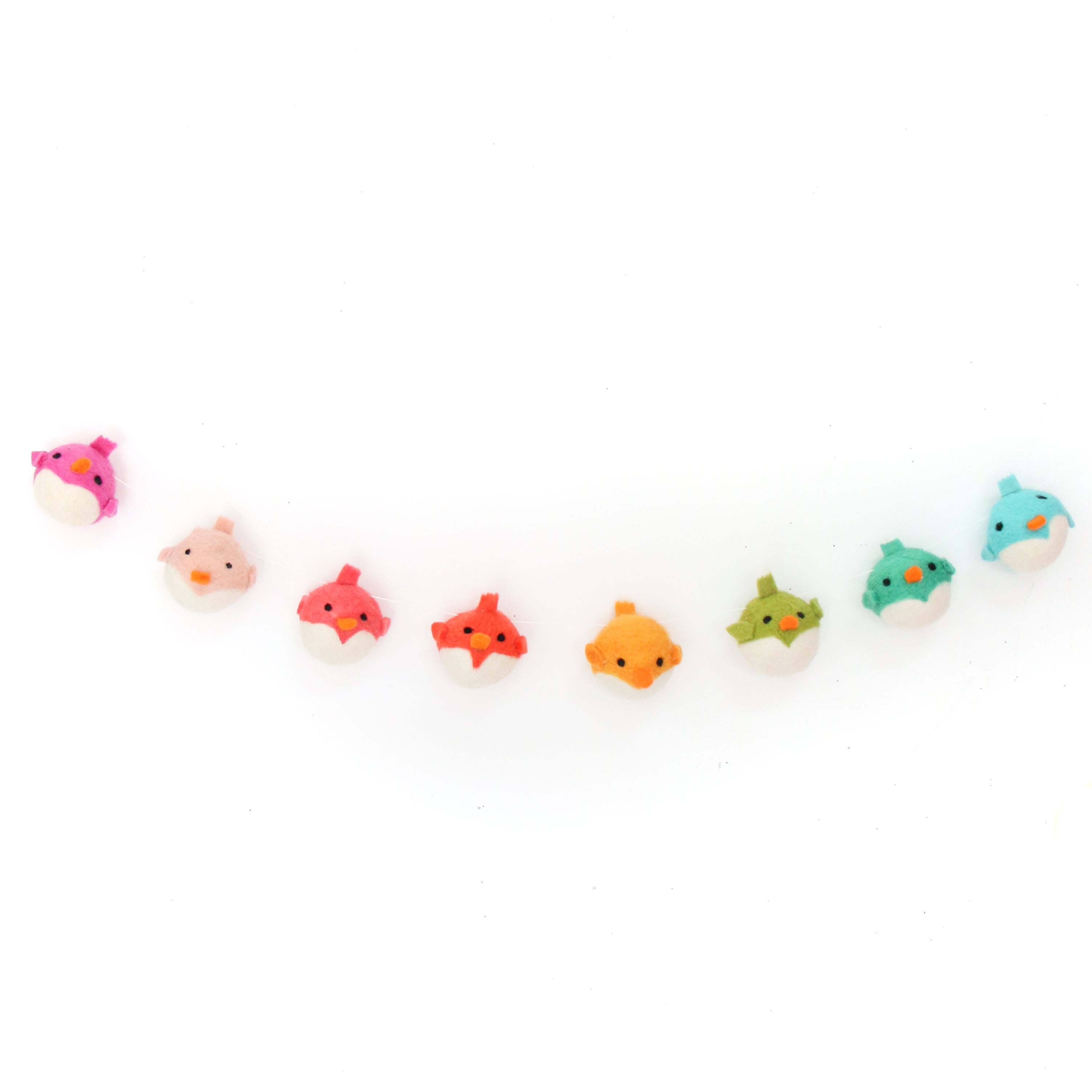 Rainbow Easter Chicks Felt Garland