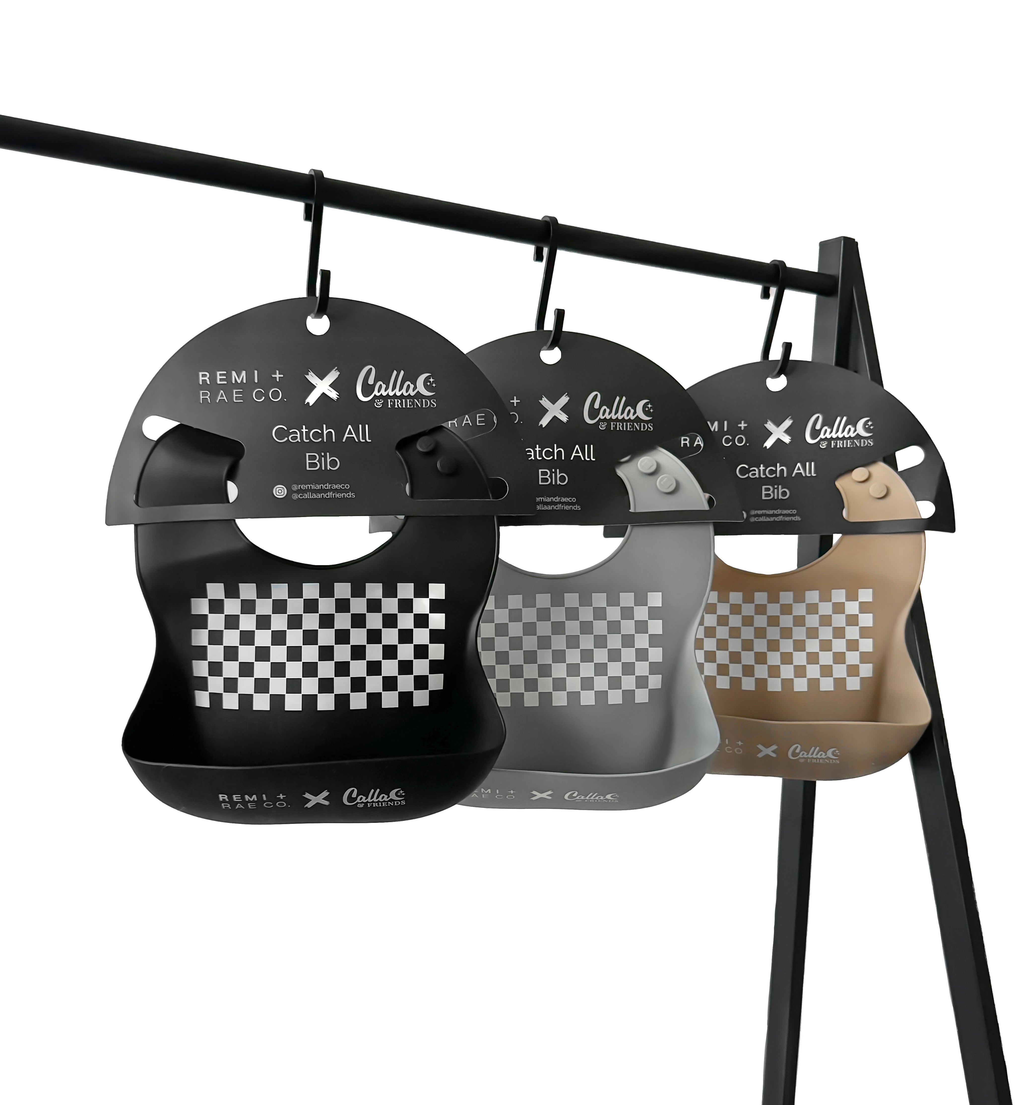 Checked Out Bib - Black