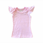 Pink Flutter Sleeve T-shirt