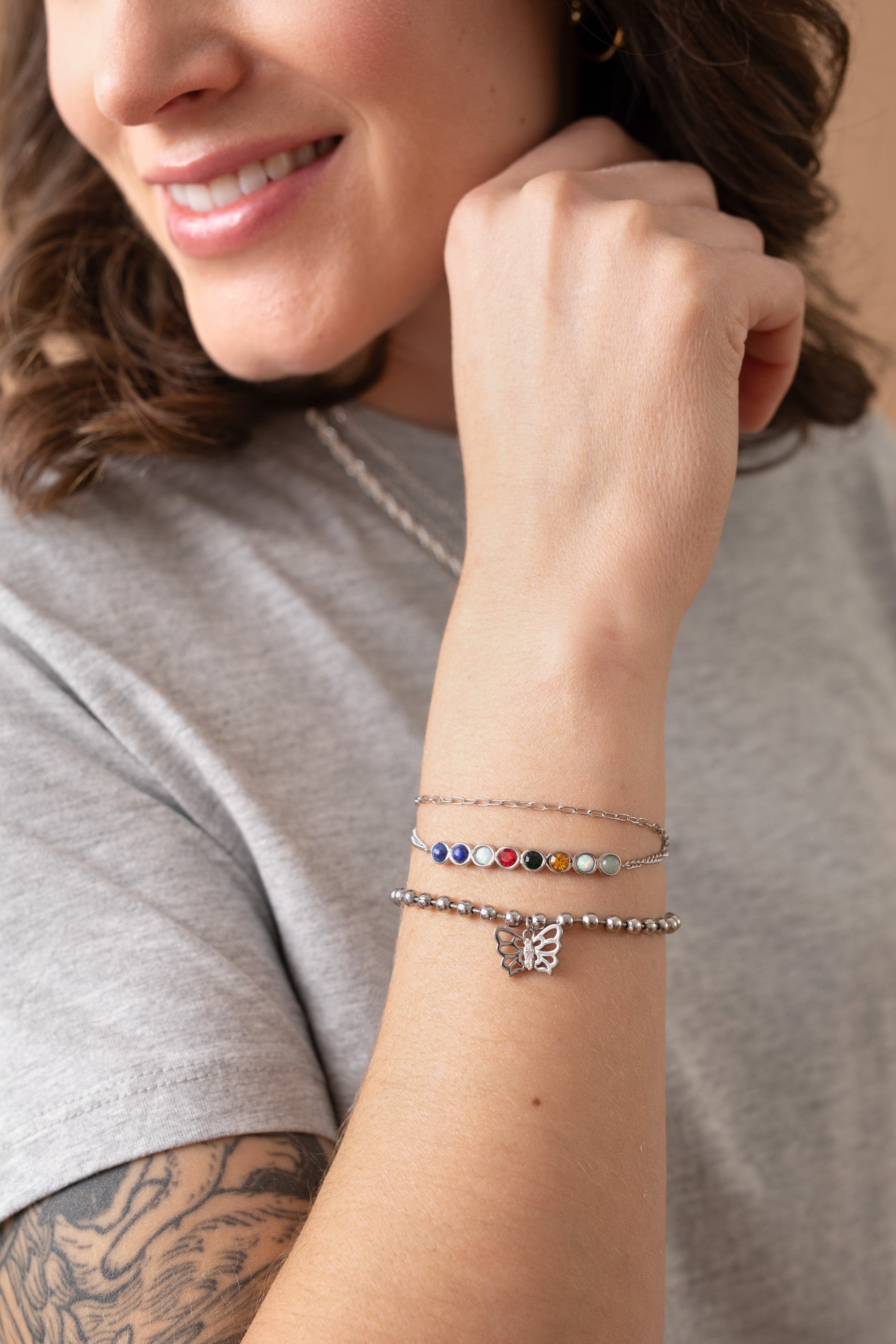 'i Love You' Hidden Message Acrostic Bolo Bracelet
