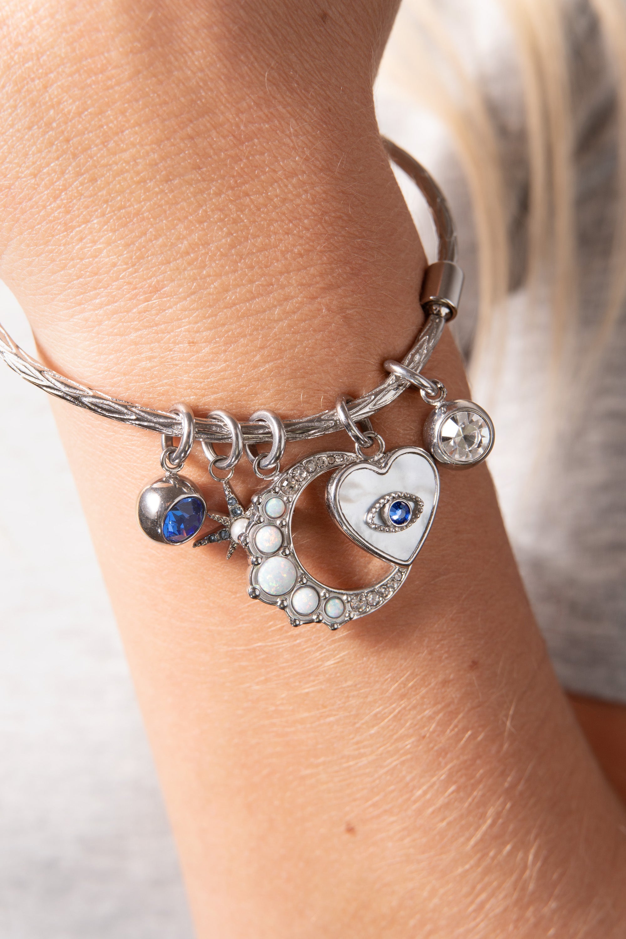 Crystal & pearl North Star Interchangeable Charm