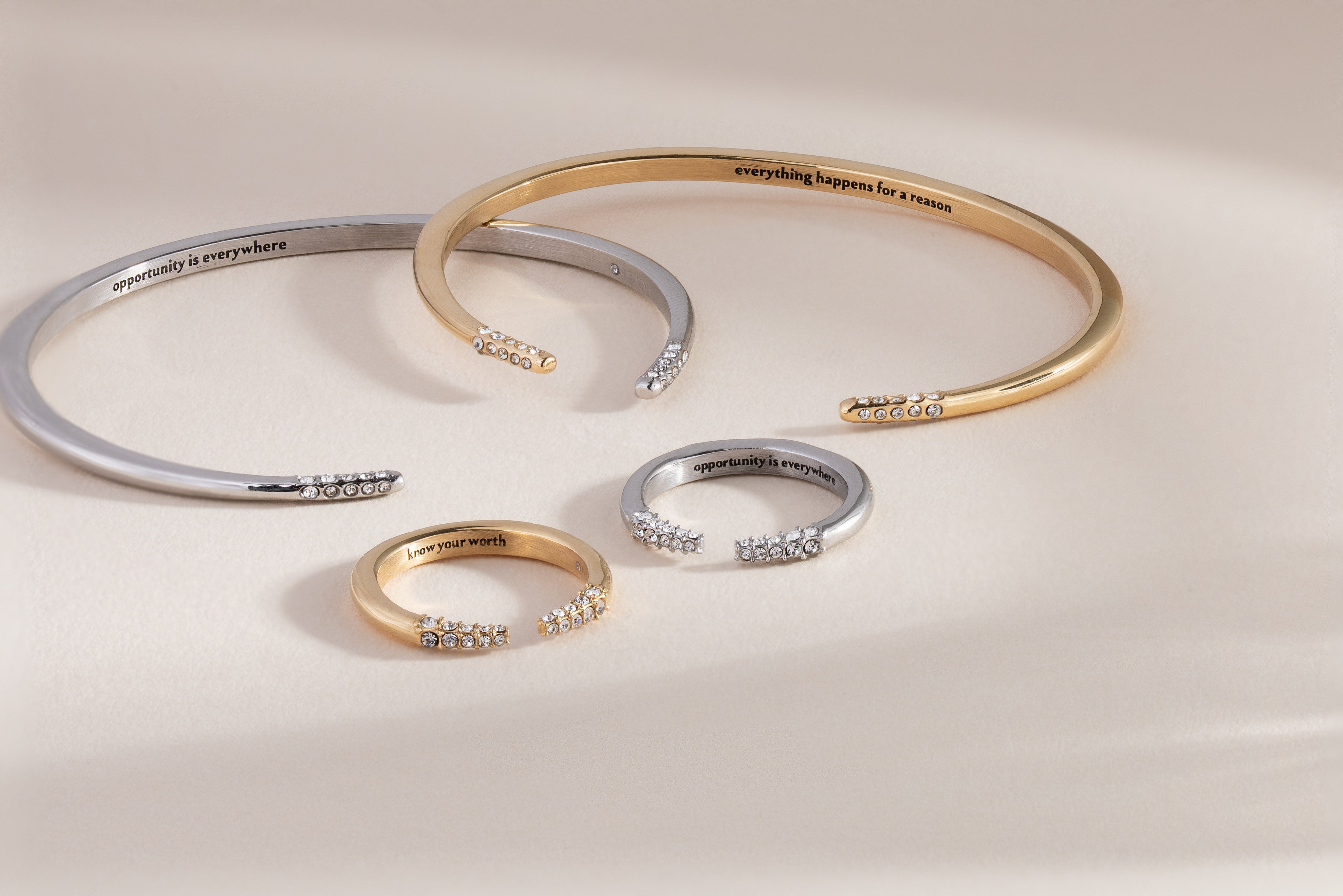 “opportunity Is Everywhere” Open Tusk Ring