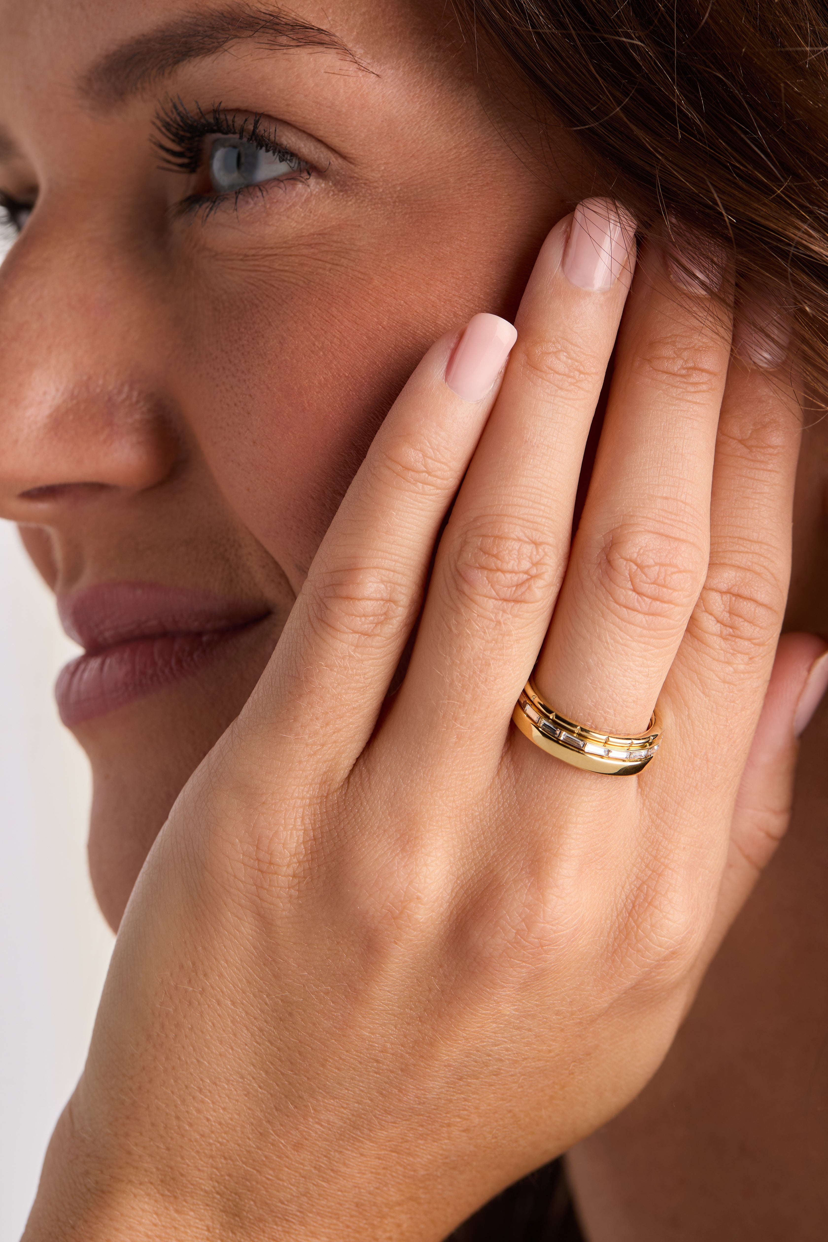 Baguette Stacking Ring Set Of 3