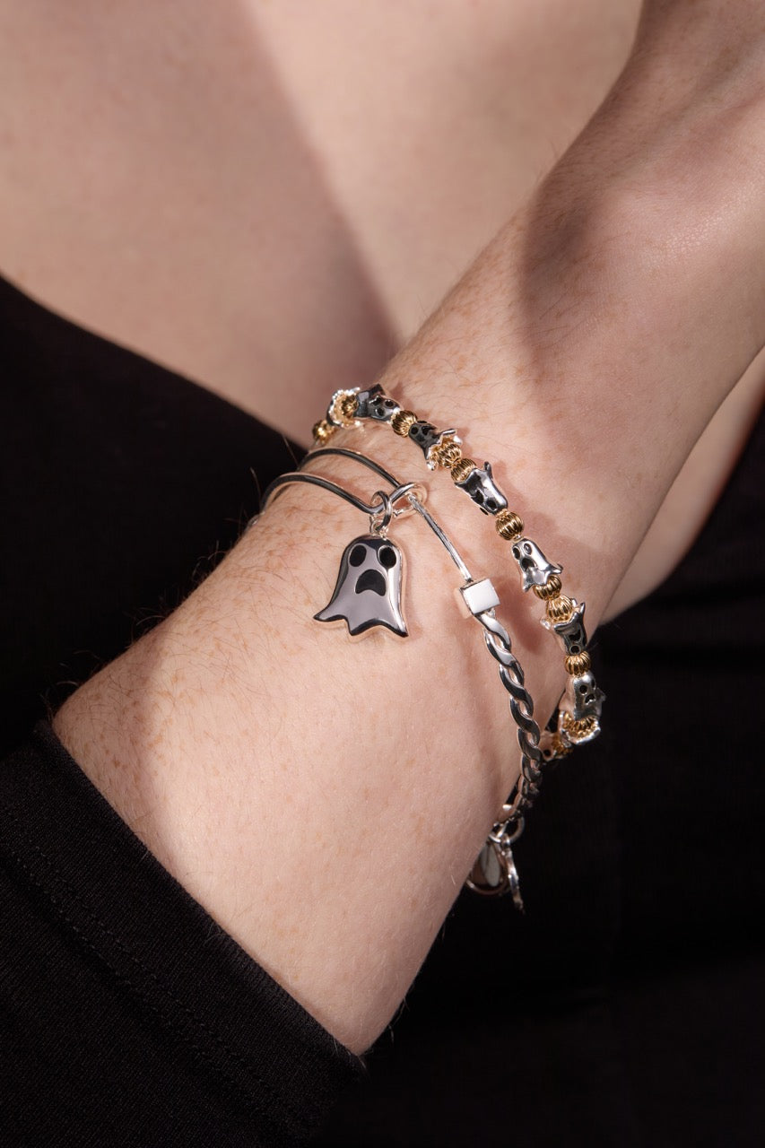 Ghost 'only Here For The Boos' Textured Bangle