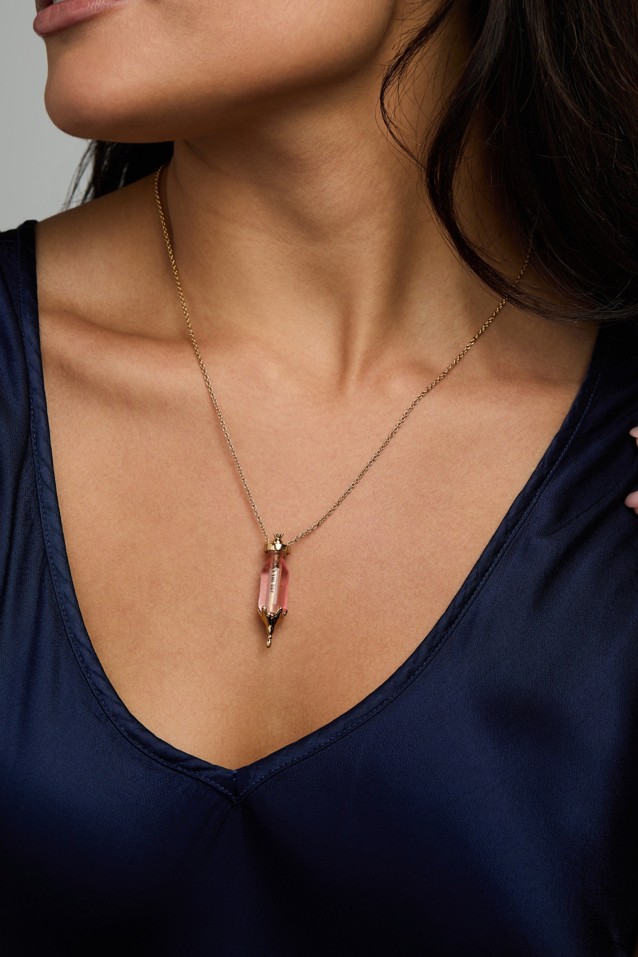 'you Are Loved' Potion Bottle Slider Necklace