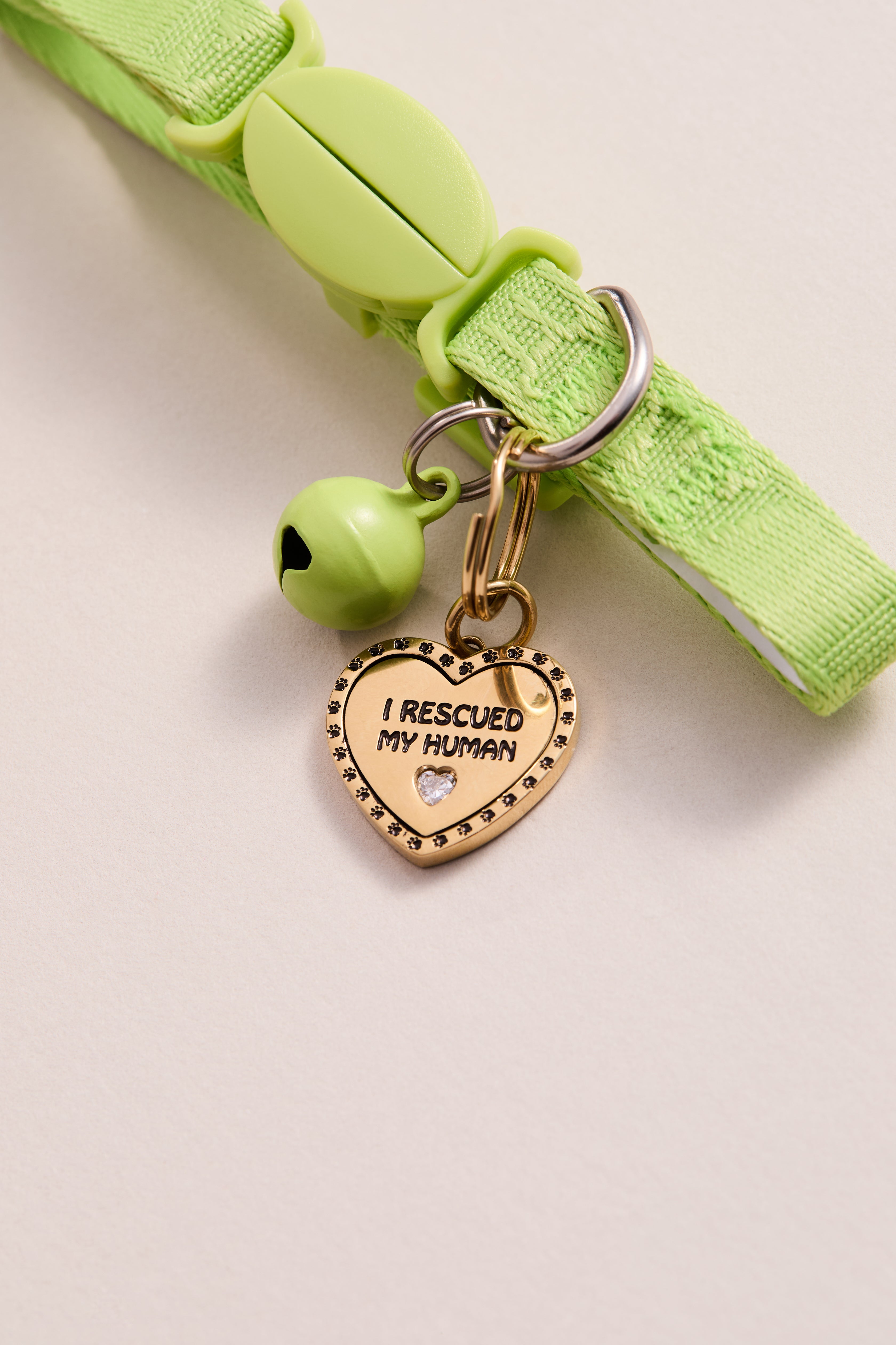 'i Love My Cat' Bangle & Pet Collar Charm Set Of 2