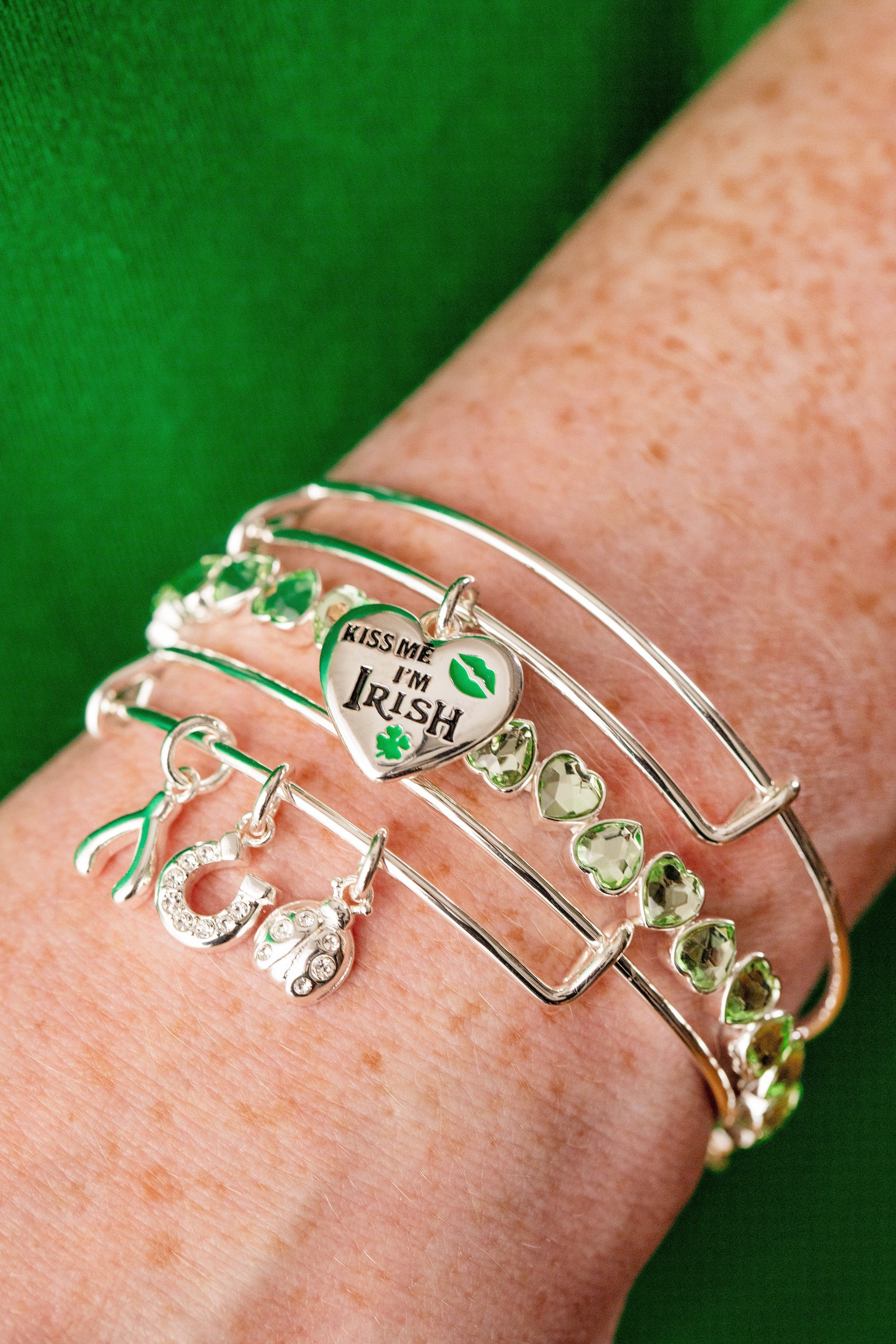 Love And Luck Multi-charm Bangle