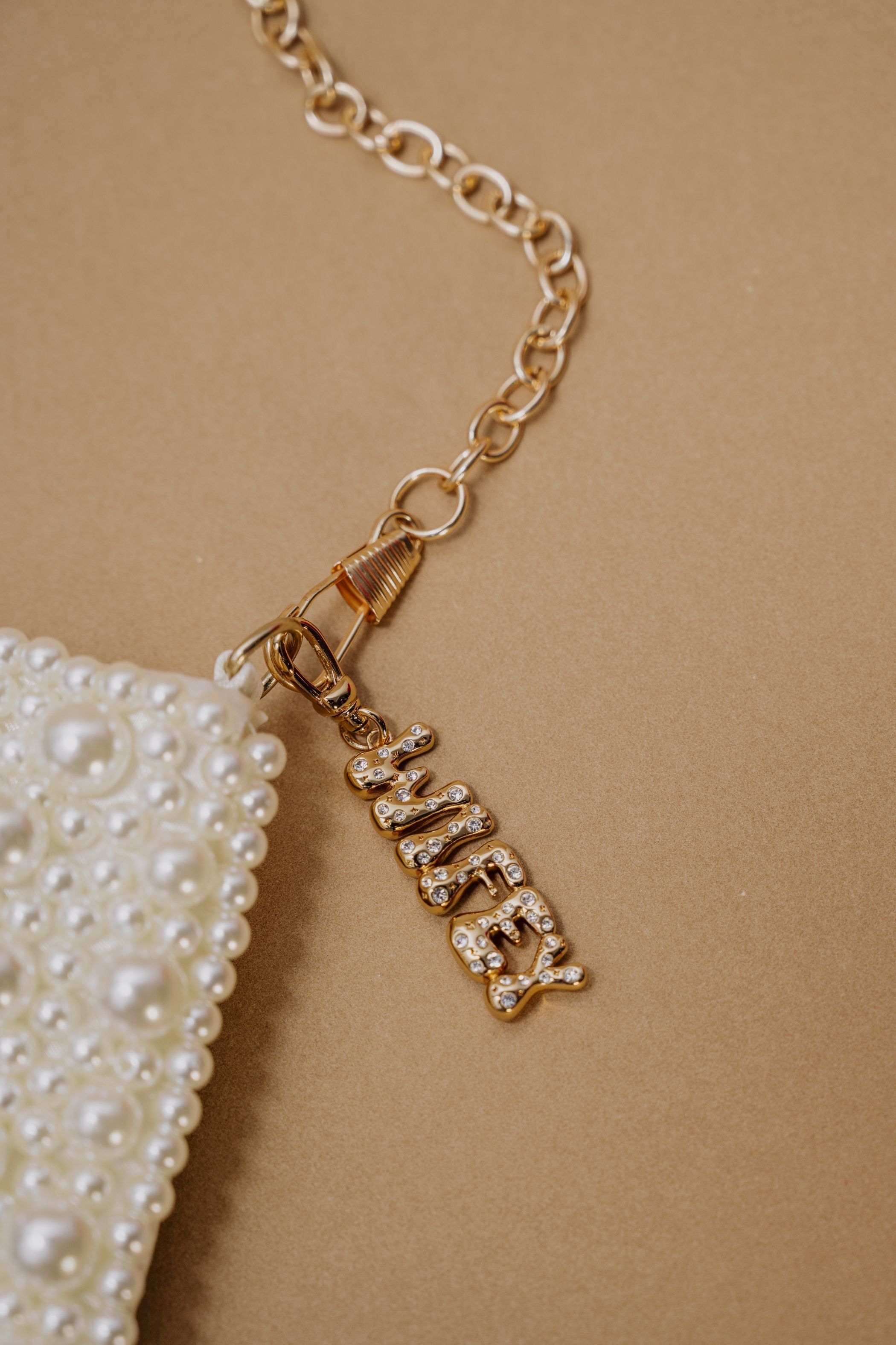 'wifey' Bubble Crystal Clip Charm