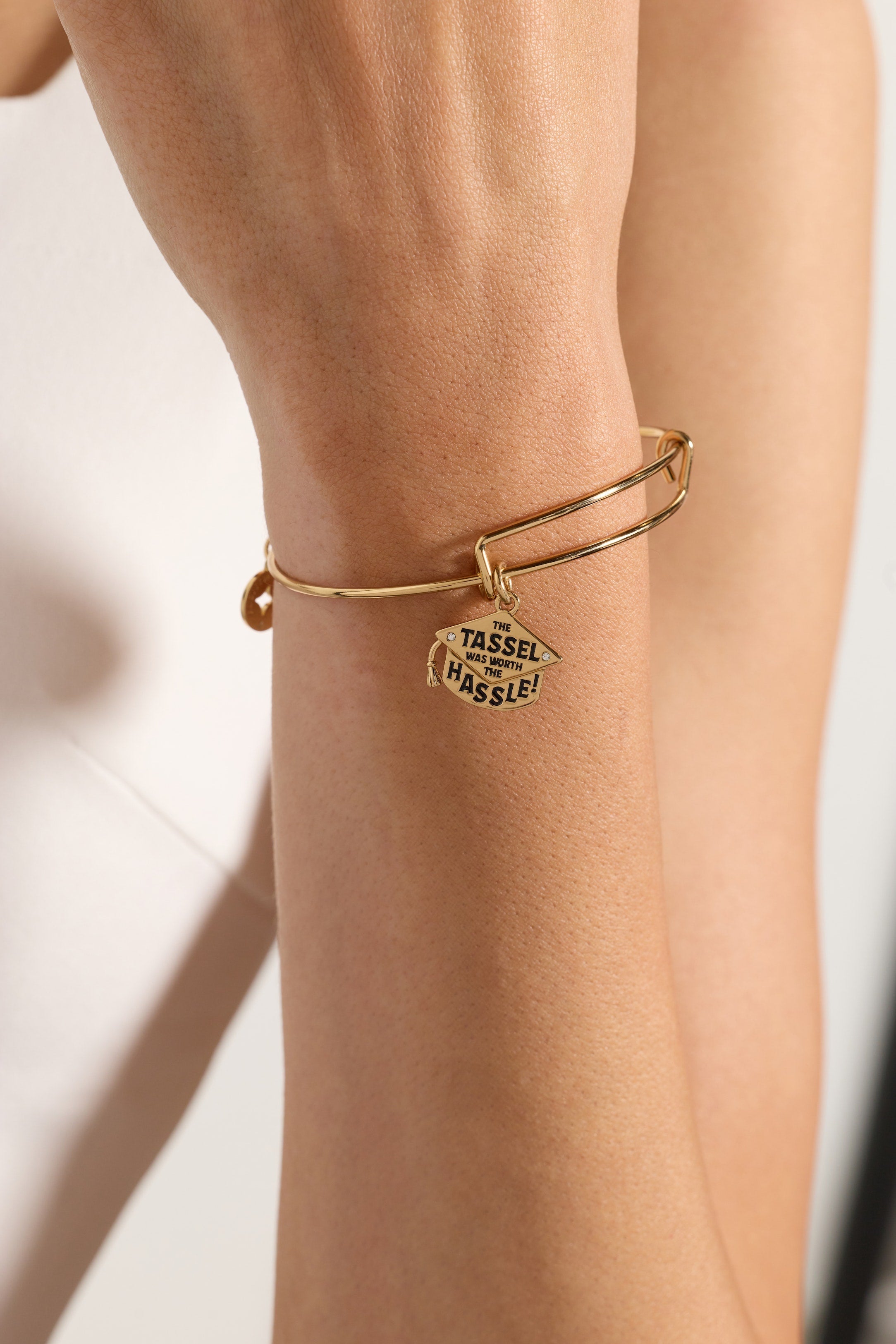 "the Tassel Was Worth The Hassle" Charm Bangle