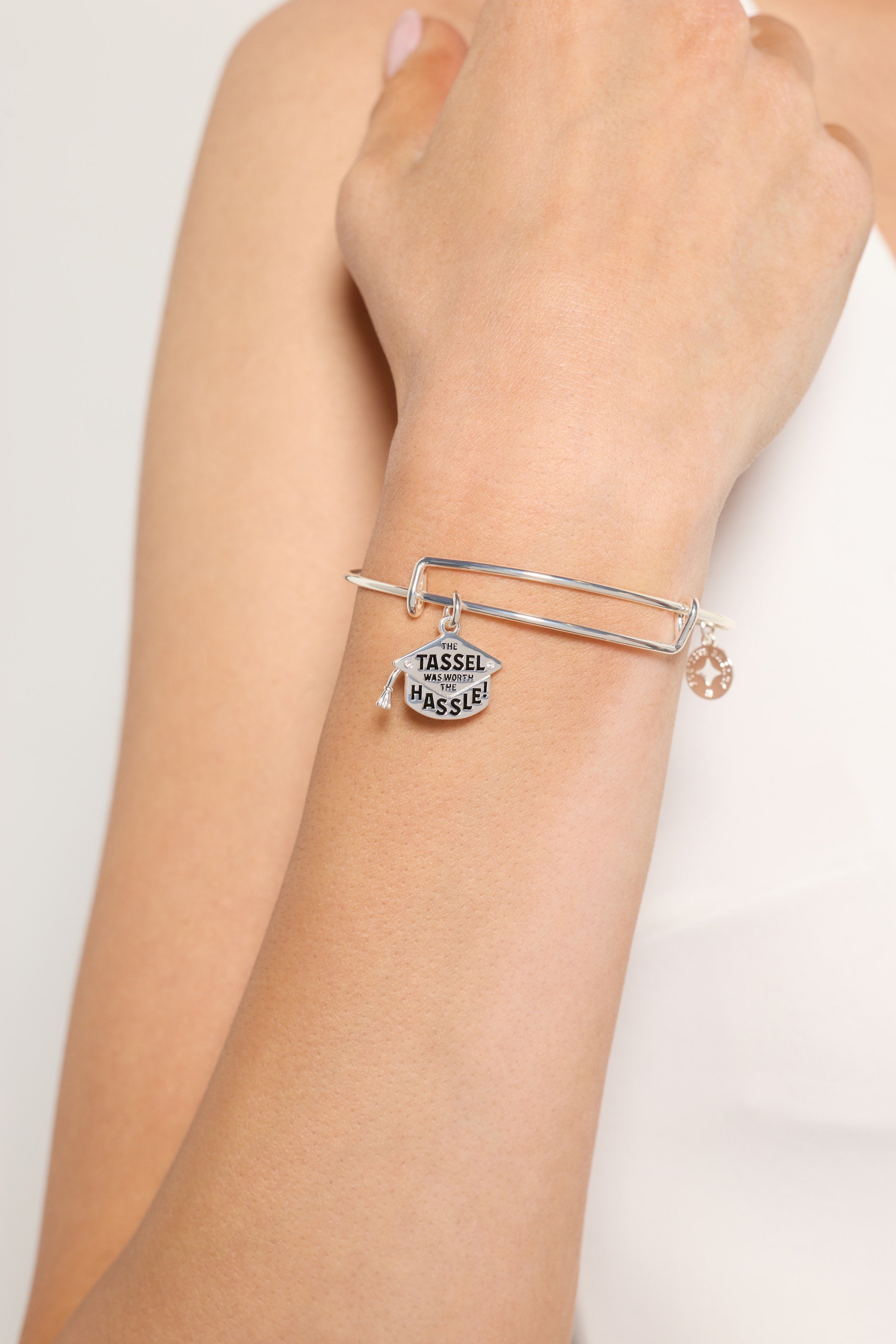 "the Tassel Was Worth The Hassle" Charm Bangle