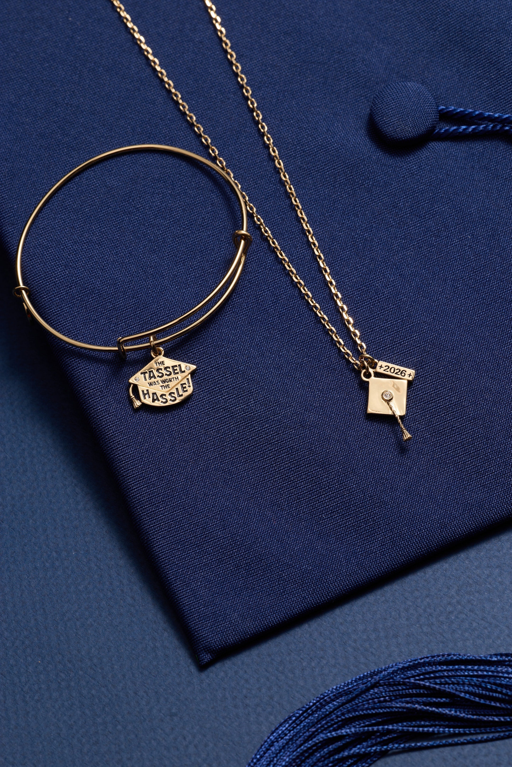 "the Tassel Was Worth The Hassle" Charm Bangle