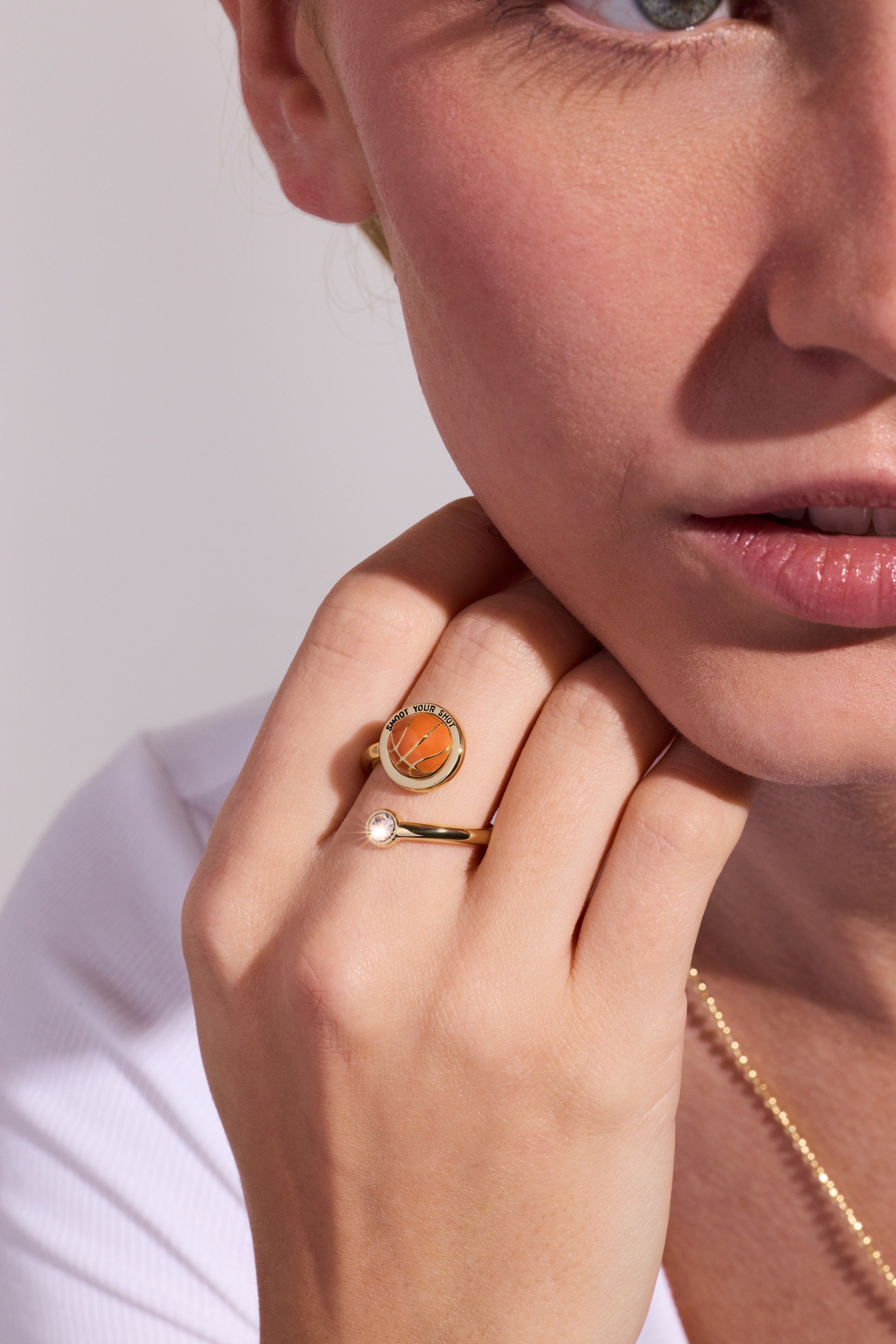 'shoot Your Shot' Basketball Open Fidget Ring